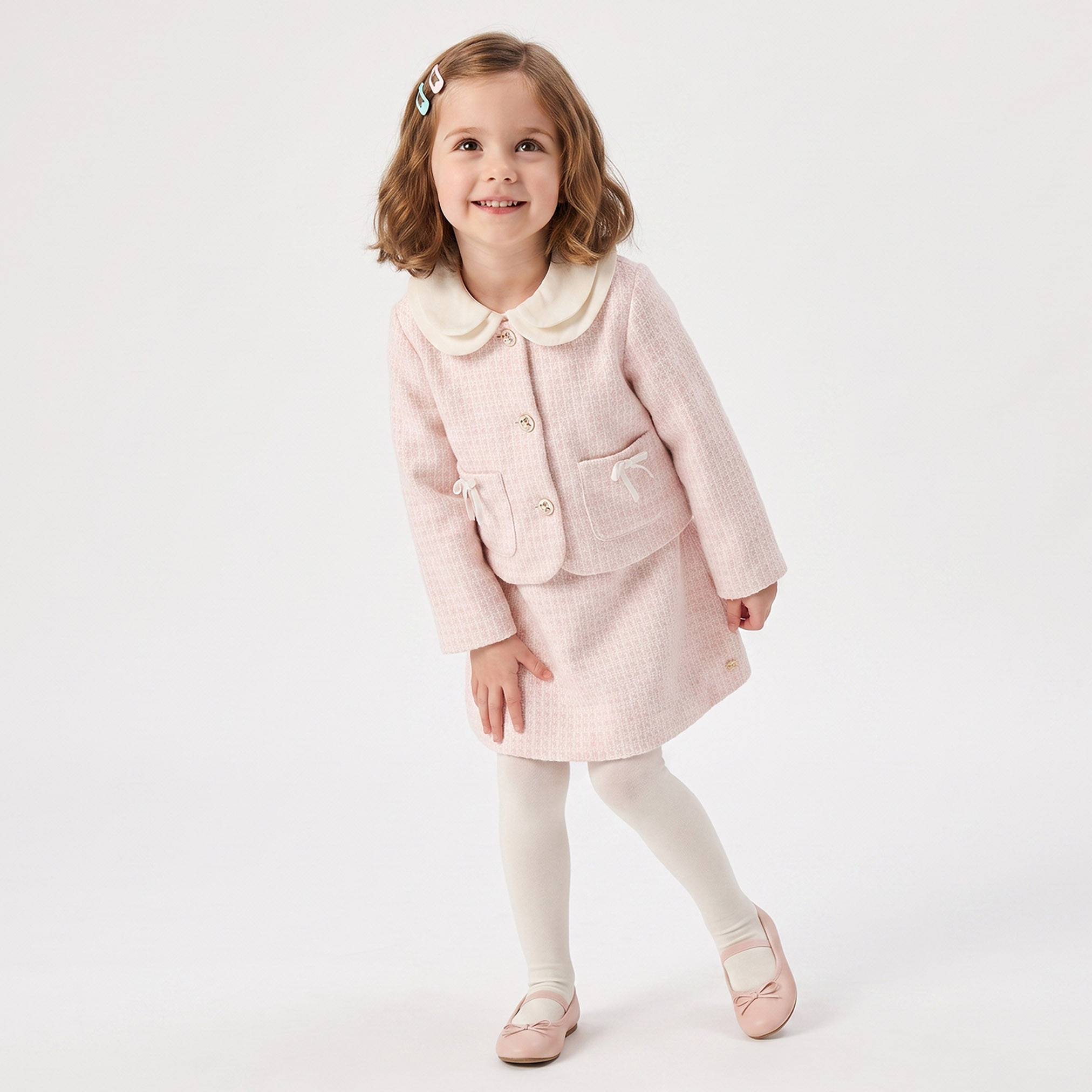 فستان كاروهات دون أكمام بطول الركبة وياقة بيتر بان مع جاكيت-girls-clothing-dressesandjumpsuits-image-6