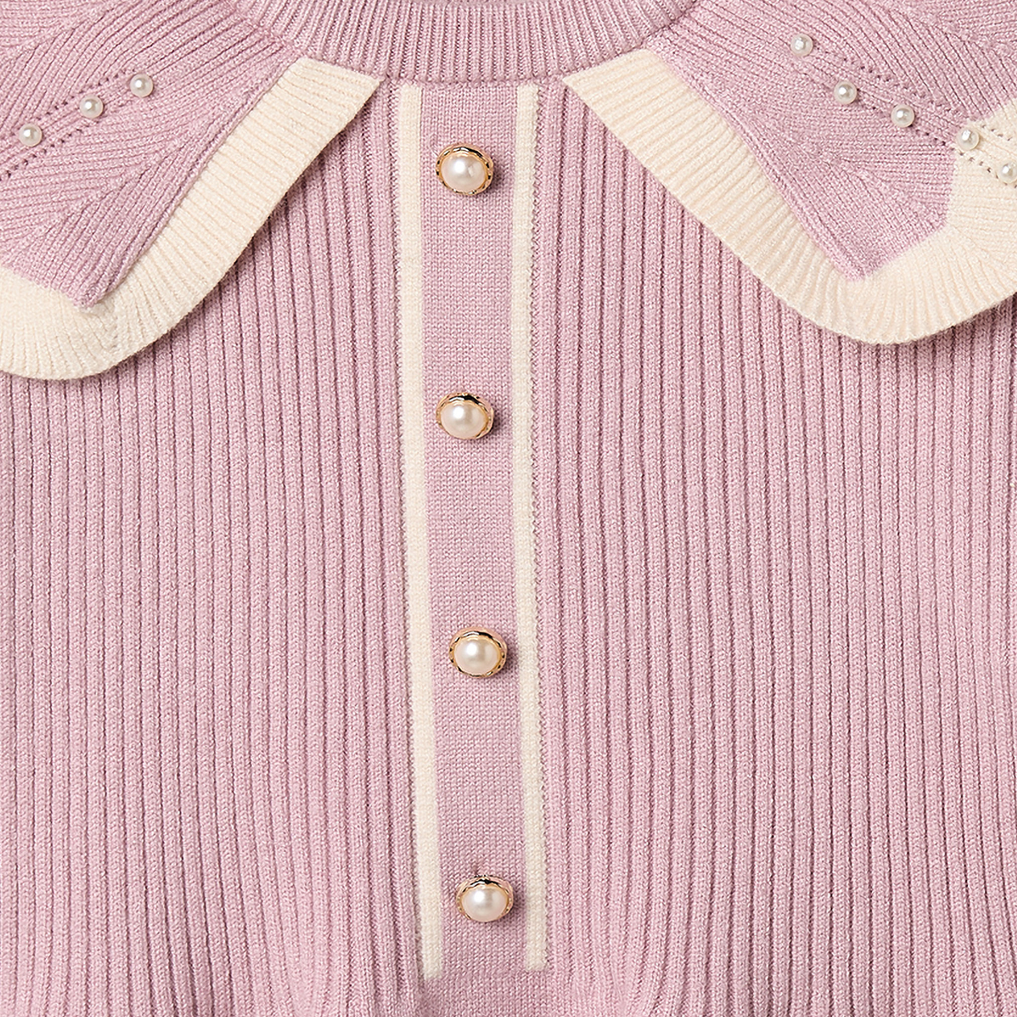 Collared Long Sleeves Knee Length A-line Dress with Embellishment-girls-clothing-dressesandjumpsuits-image-3