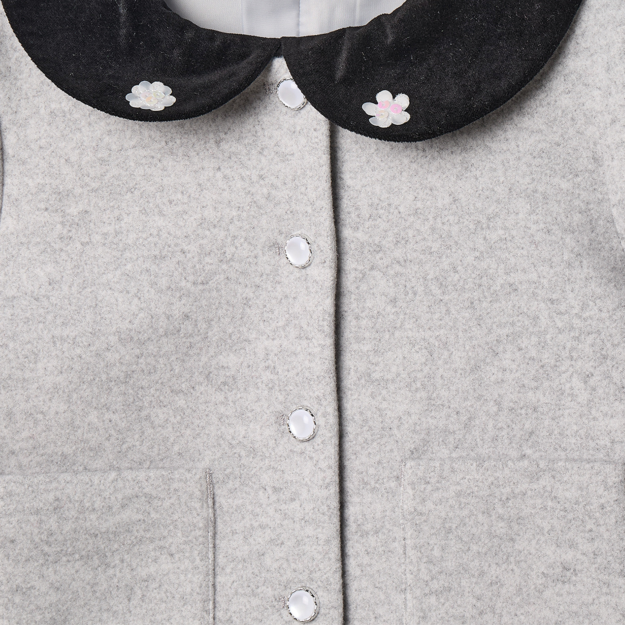 Peter Pan Collar Sleeveless Knee-Length Dress and Jacket and Tights-girls-clothing-dressesandjumpsuits-image-3