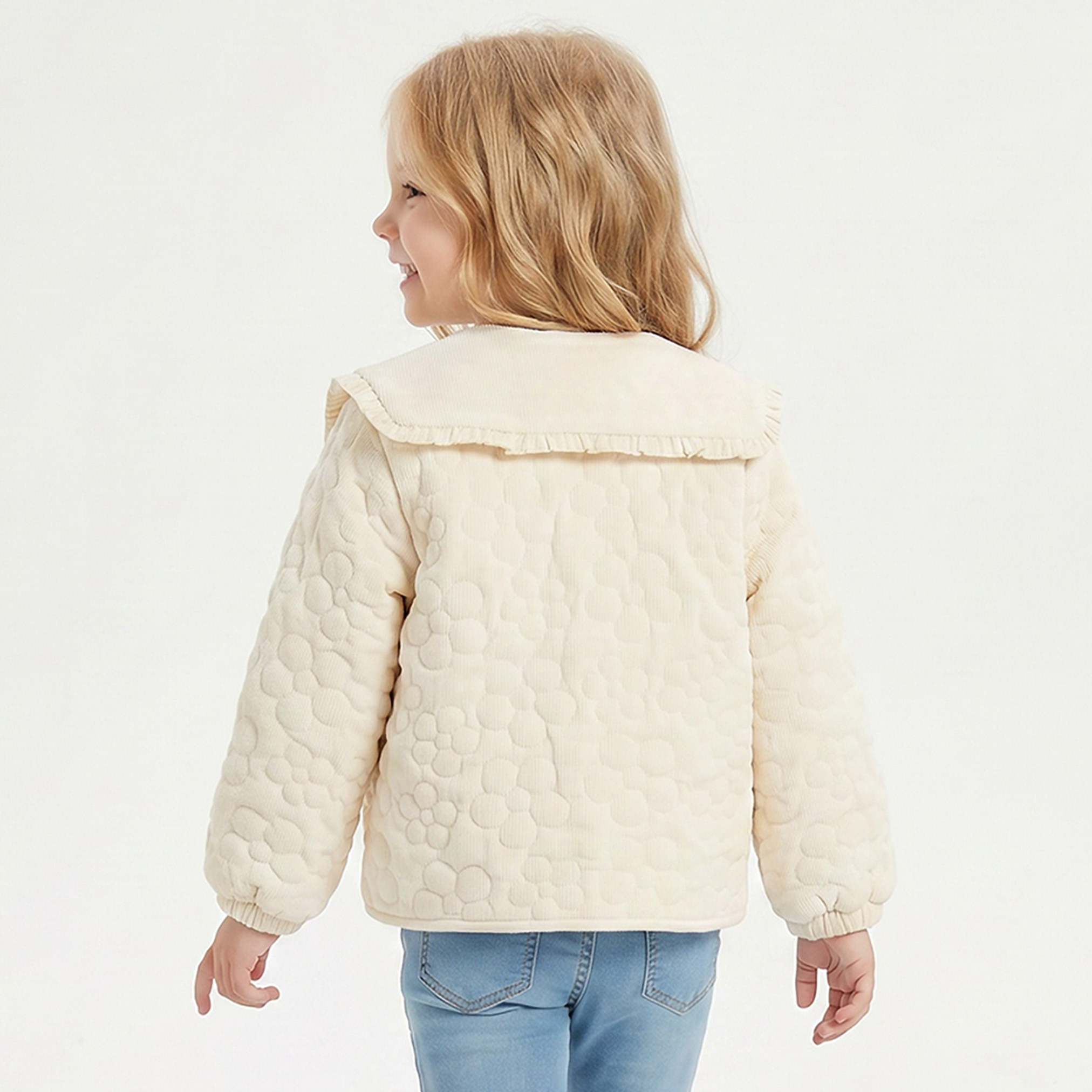 جاكيت مبطن بطبعة زهور وإغلاق بأزرار من إيليجو-baby-girls-clothing-winterwear-jacketsandcoats-image-3