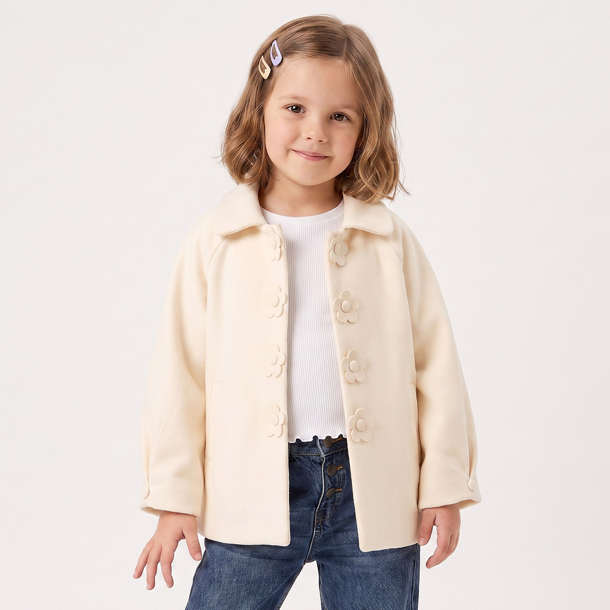 Eligo Floral Accent Jacket with Long Sleeves-baby-girls-clothing-jacketsandcoats-image-1