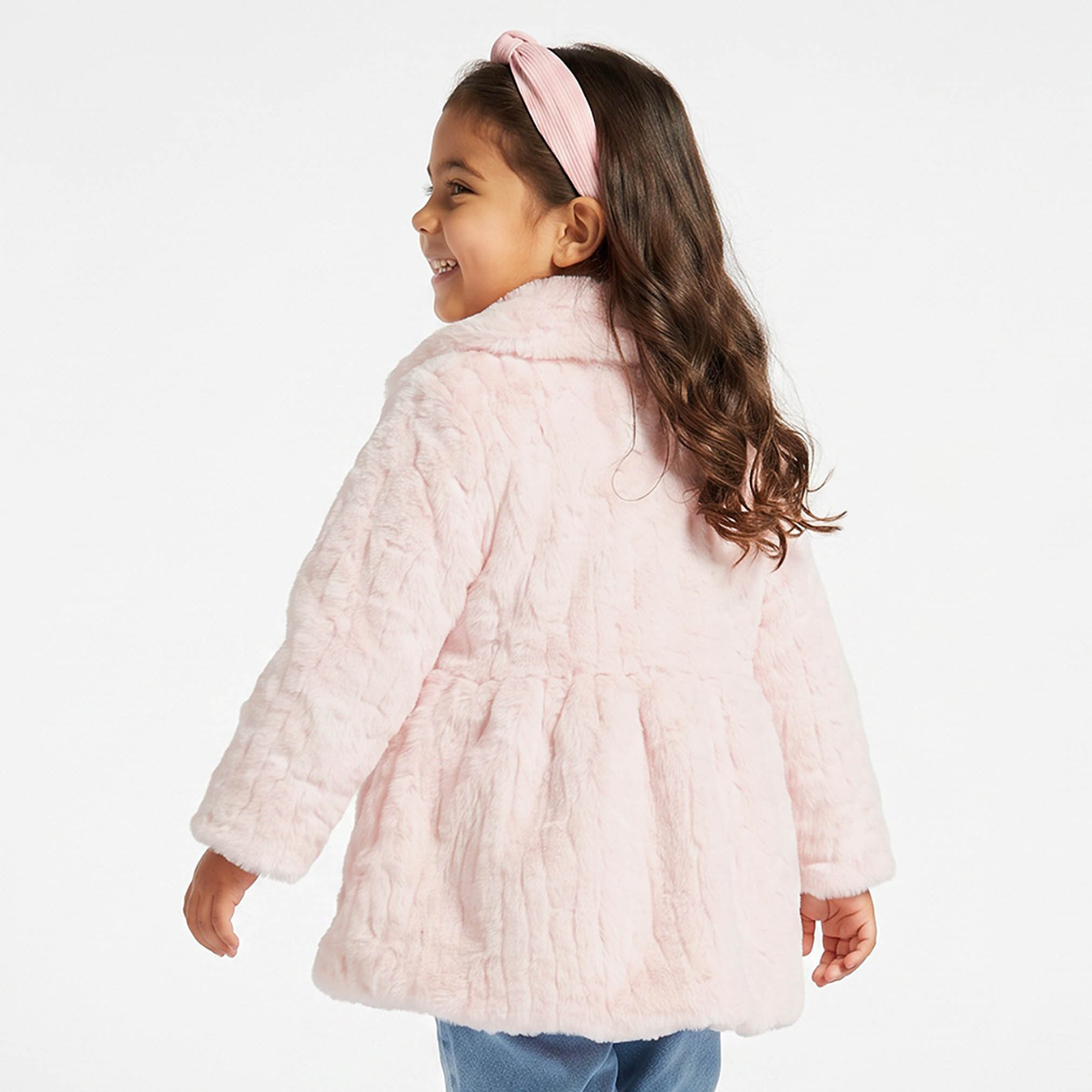 جاكيت بياقة بيتر بان وأكمام طويلة وفيونكة من إليجو-baby-girls-clothing-winterwear-jacketsandcoats-image-3