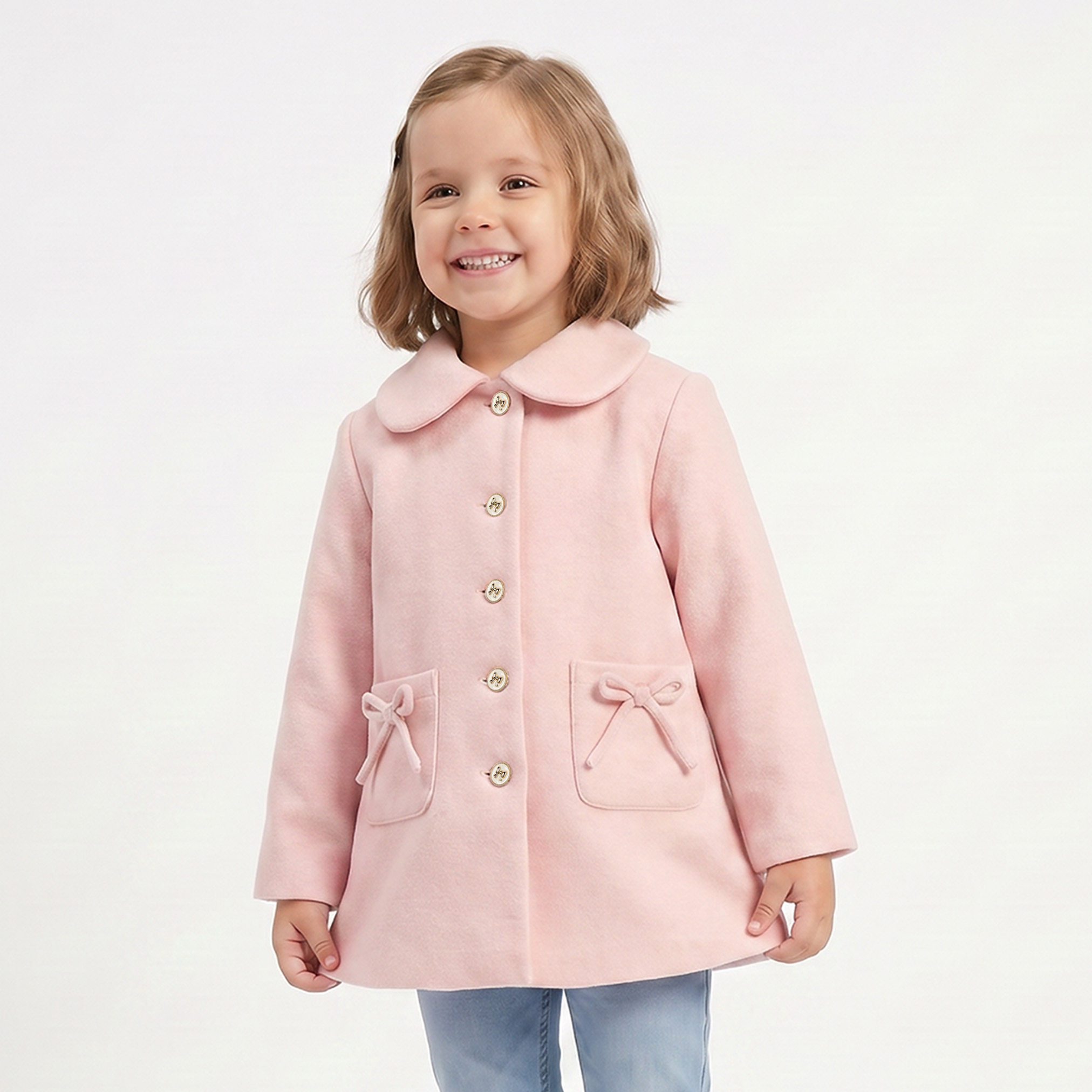 جاكيت بفيونكة وأزرار إغلاق من إليجو-baby-girls-clothing-winterwear-jacketsandcoats-image-1