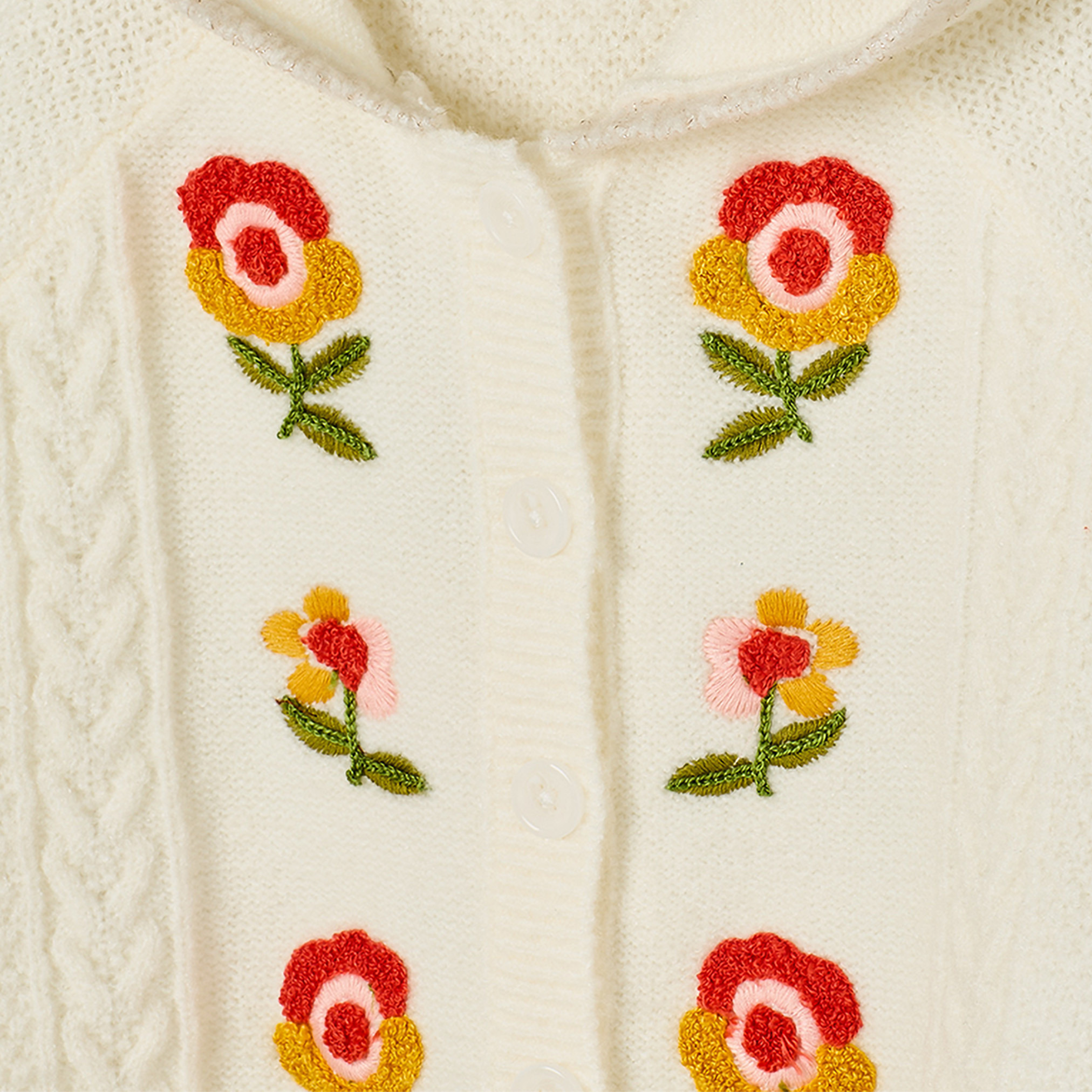 Eligo Floral Embroidered Cardigan with Long Sleeves-girls-clothing-jumpersandcardigans-image-4