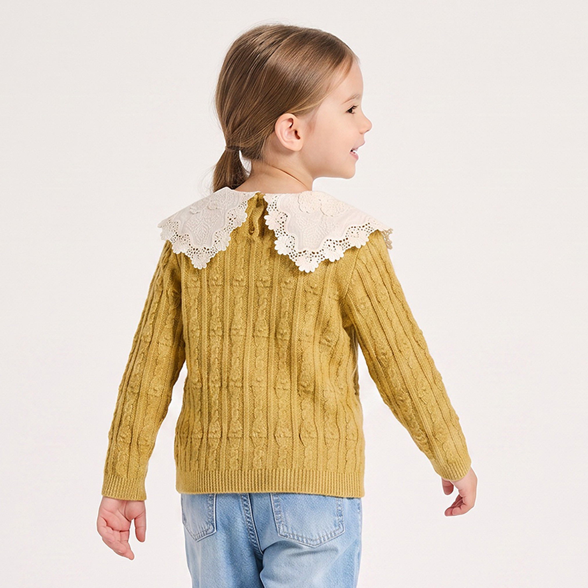 كنزة محبوكة كابل وأكمام طويلة من إليجو-girls-clothing-jumpersandcardigans-image-3