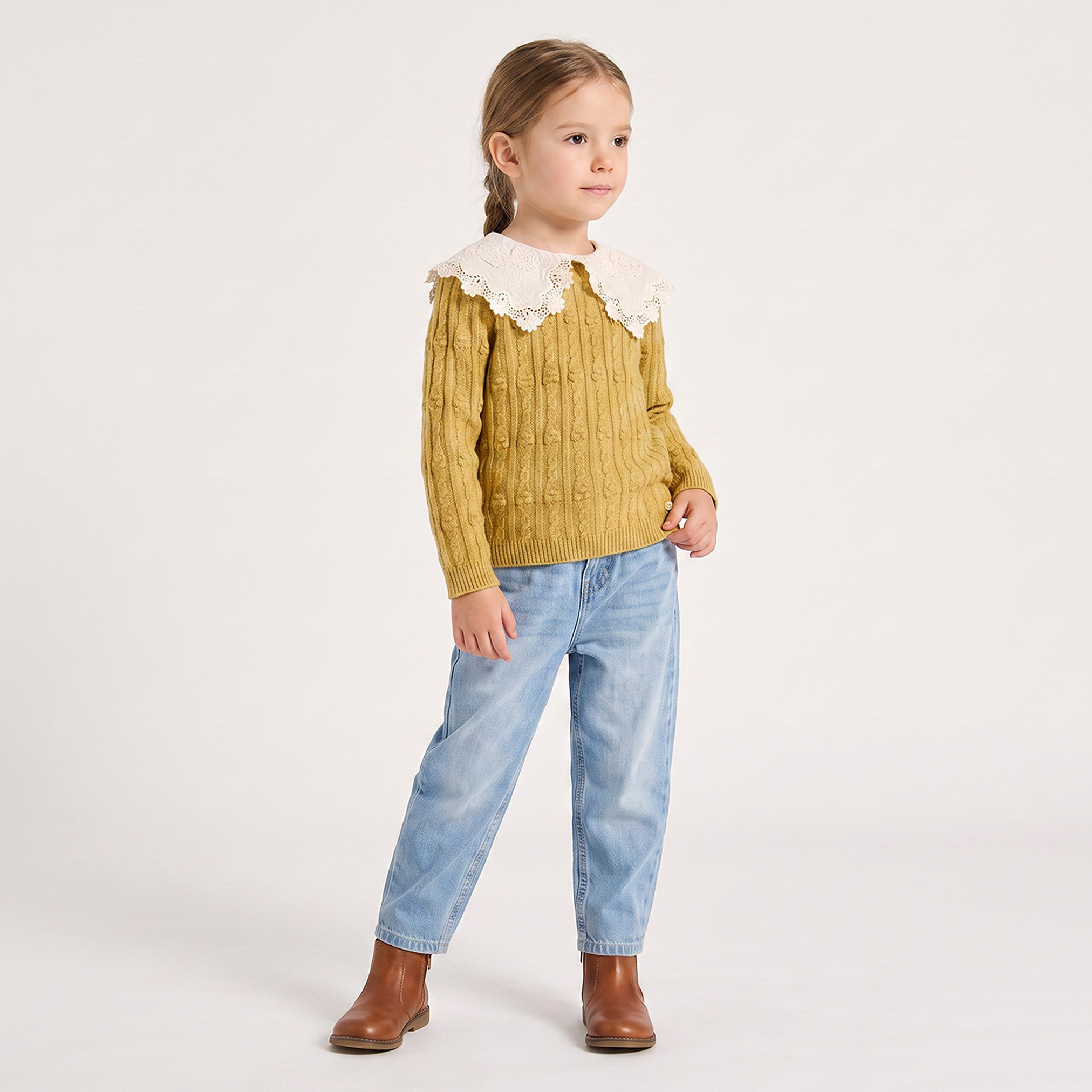 كنزة محبوكة كابل وأكمام طويلة من إليجو-girls-clothing-jumpersandcardigans-image-5