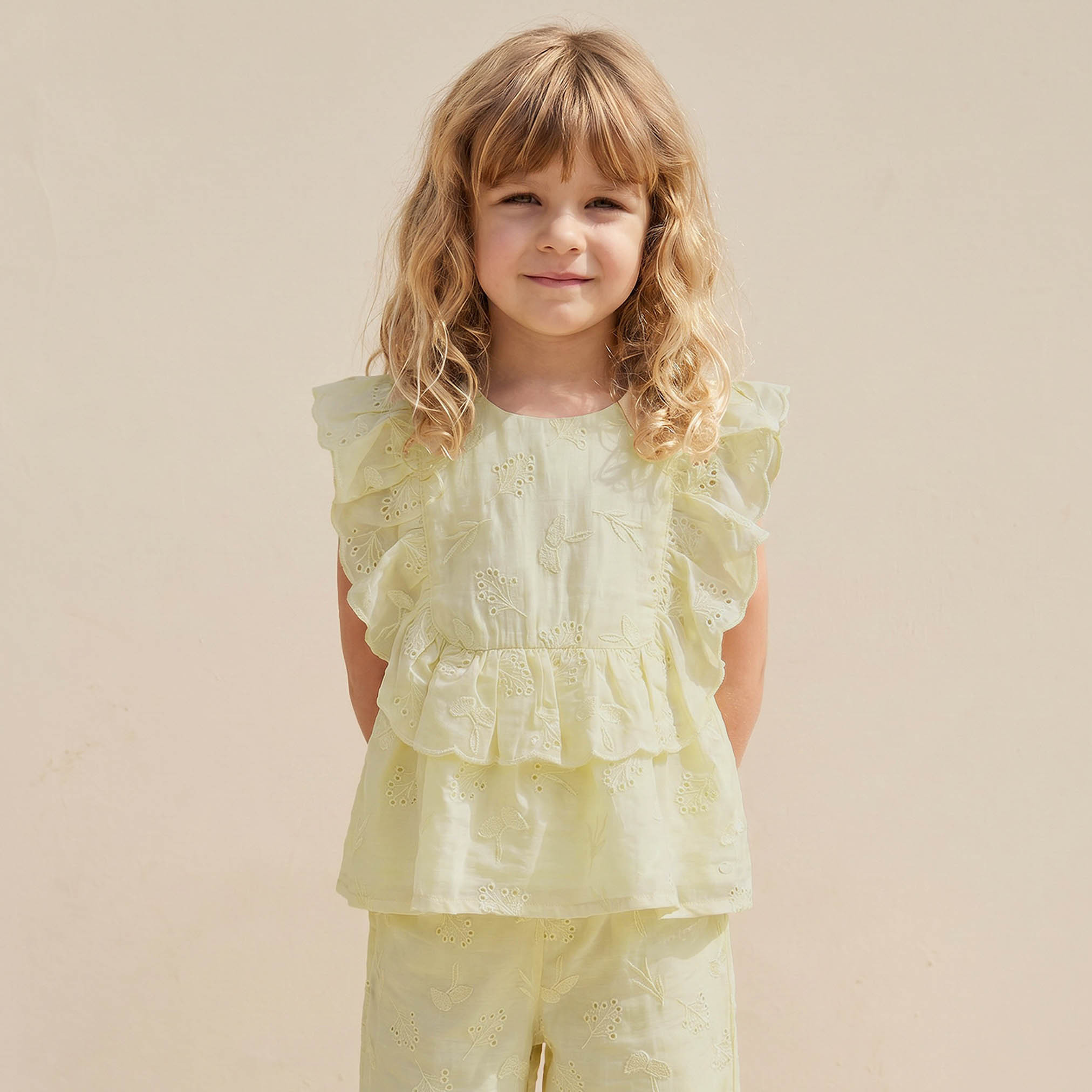 Eligo Round Neck Sleeveless Top and Pants Set with Floral Embroidery-baby-girls-clothing-setsandcoords-image-2