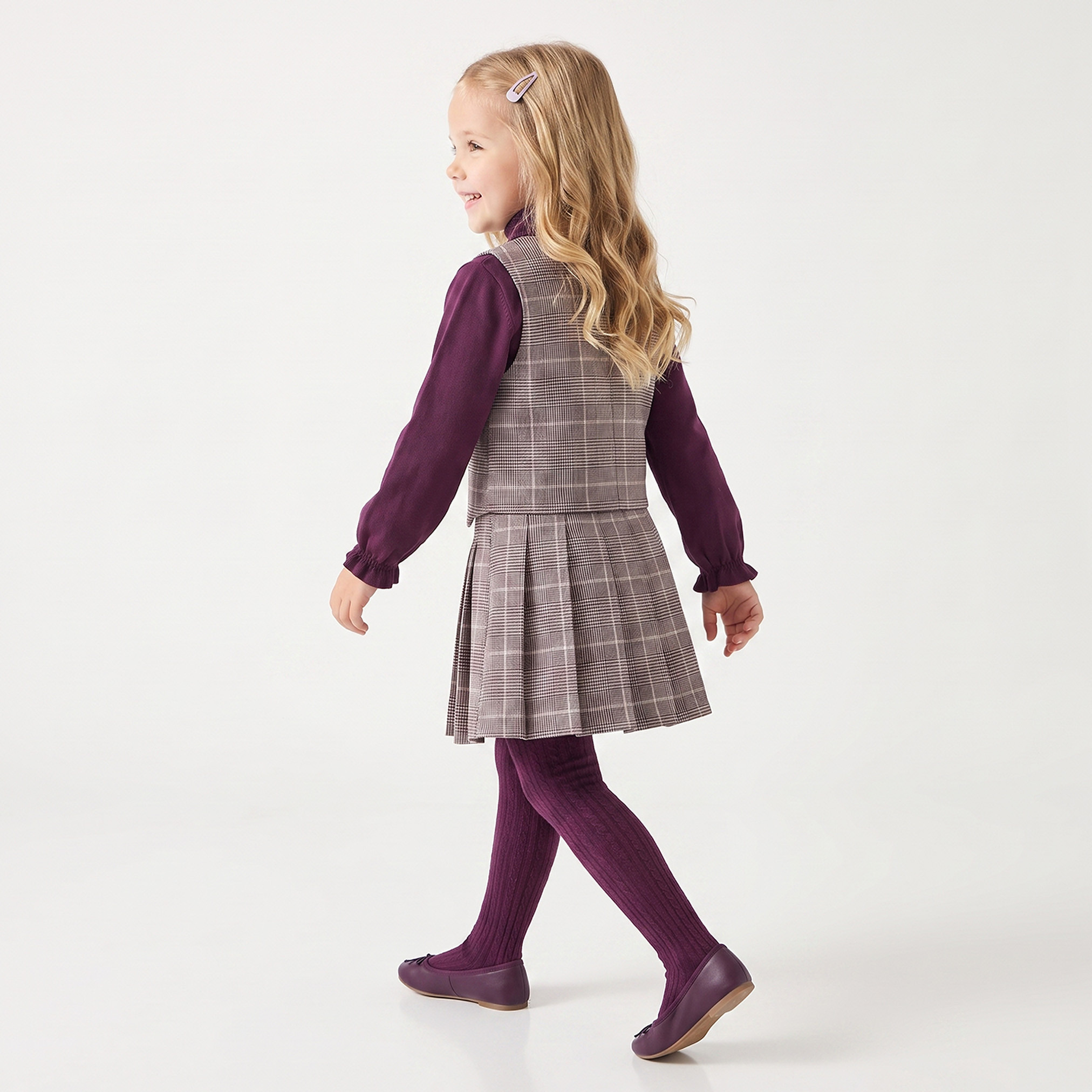 Turtle Neck Long Sleeves Jumper and Skirt Set with Waistcoat-baby-girls-clothing-setsandcoords-image-2