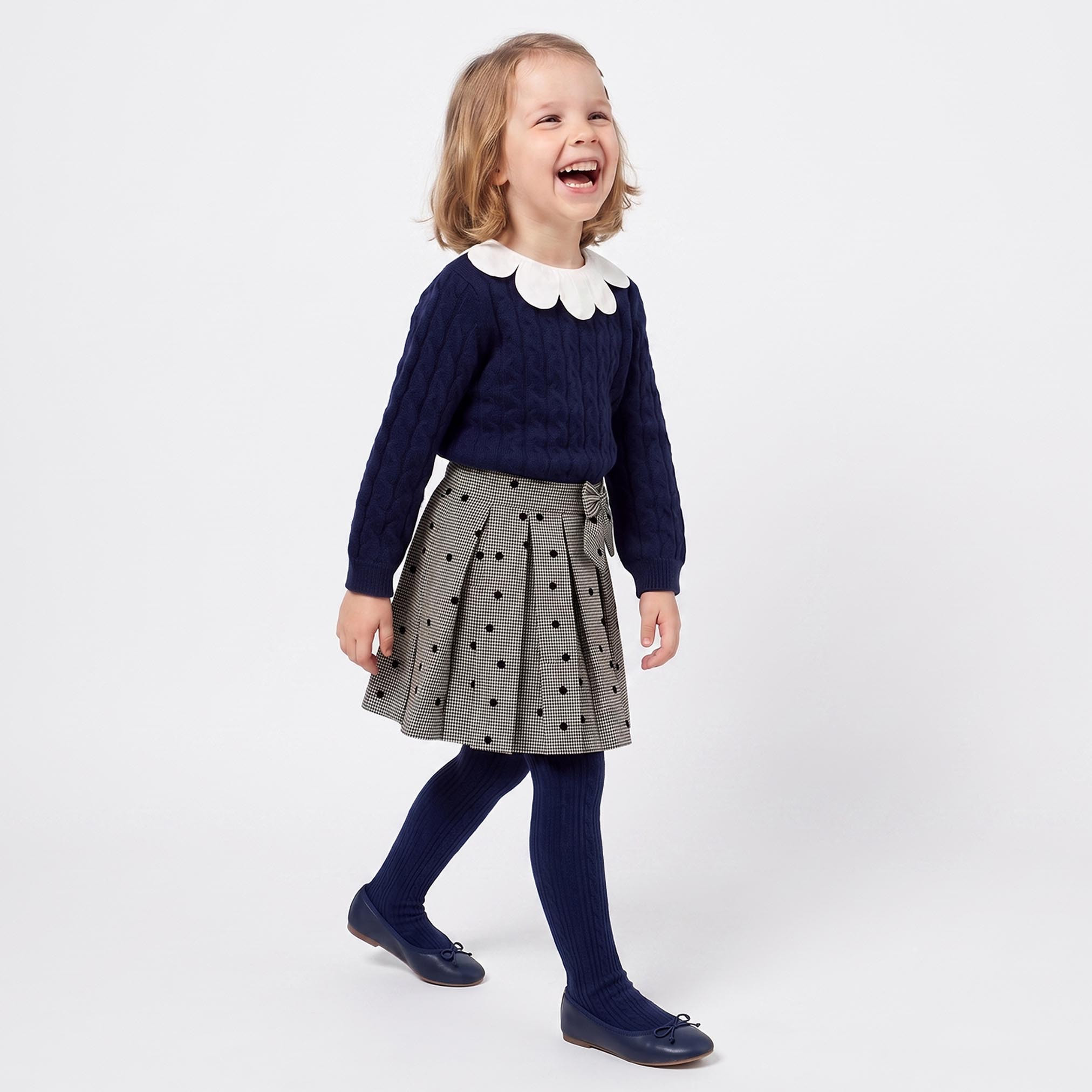Eligo Collared Long Sleeves Sweater and Skirt Set with Tights-baby-girls-clothing-setsandcoords-image-3