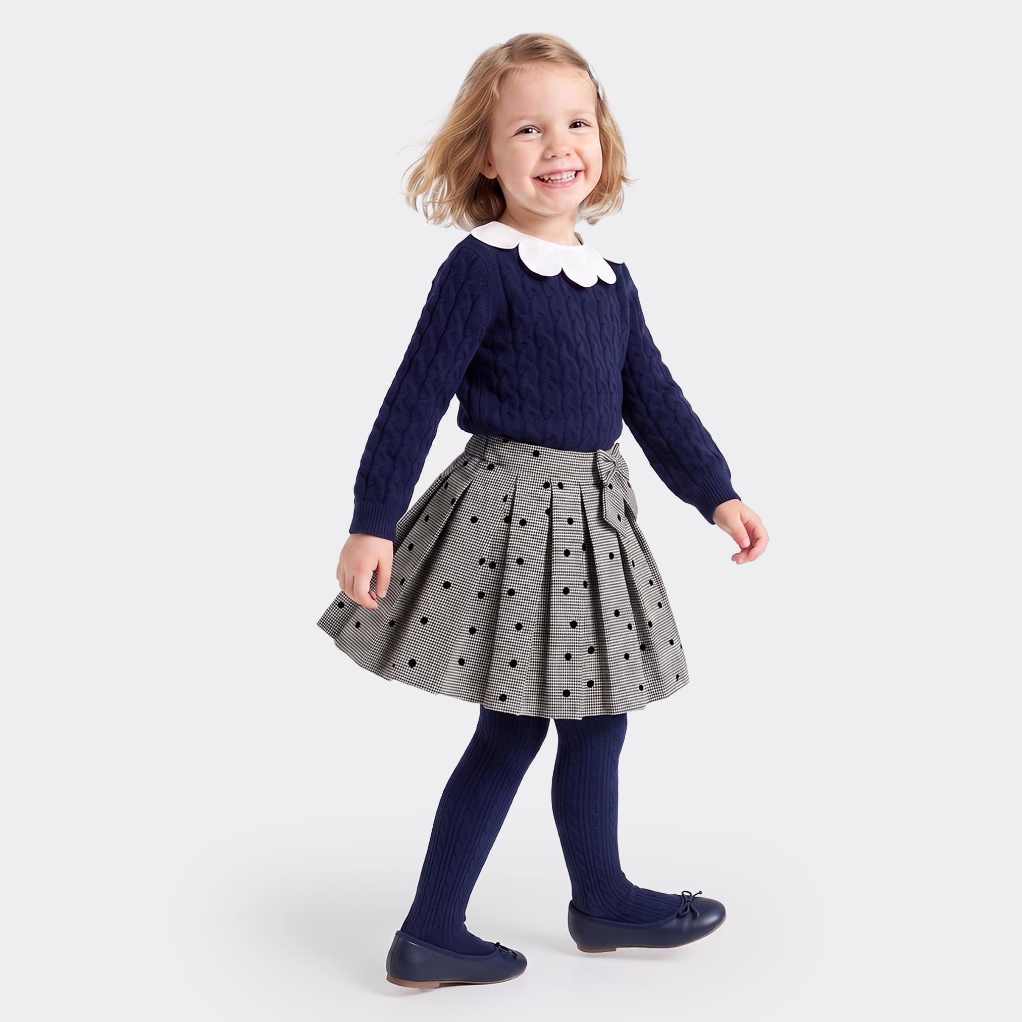 Eligo Collared Long Sleeves Sweater and Skirt Set with Tights-baby-girls-clothing-setsandcoords-image-4