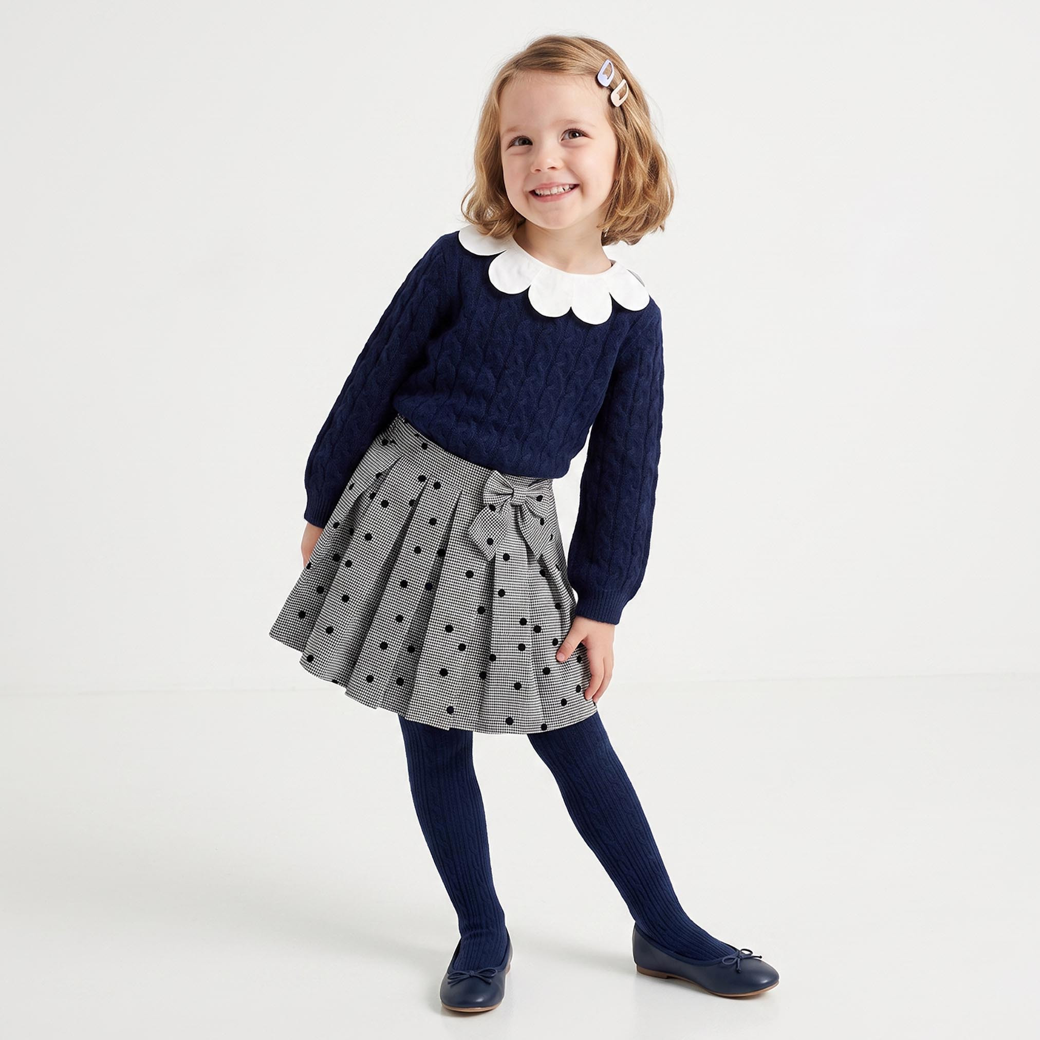 Eligo Collared Long Sleeves Sweater and Skirt Set with Tights-baby-girls-clothing-setsandcoords-image-5
