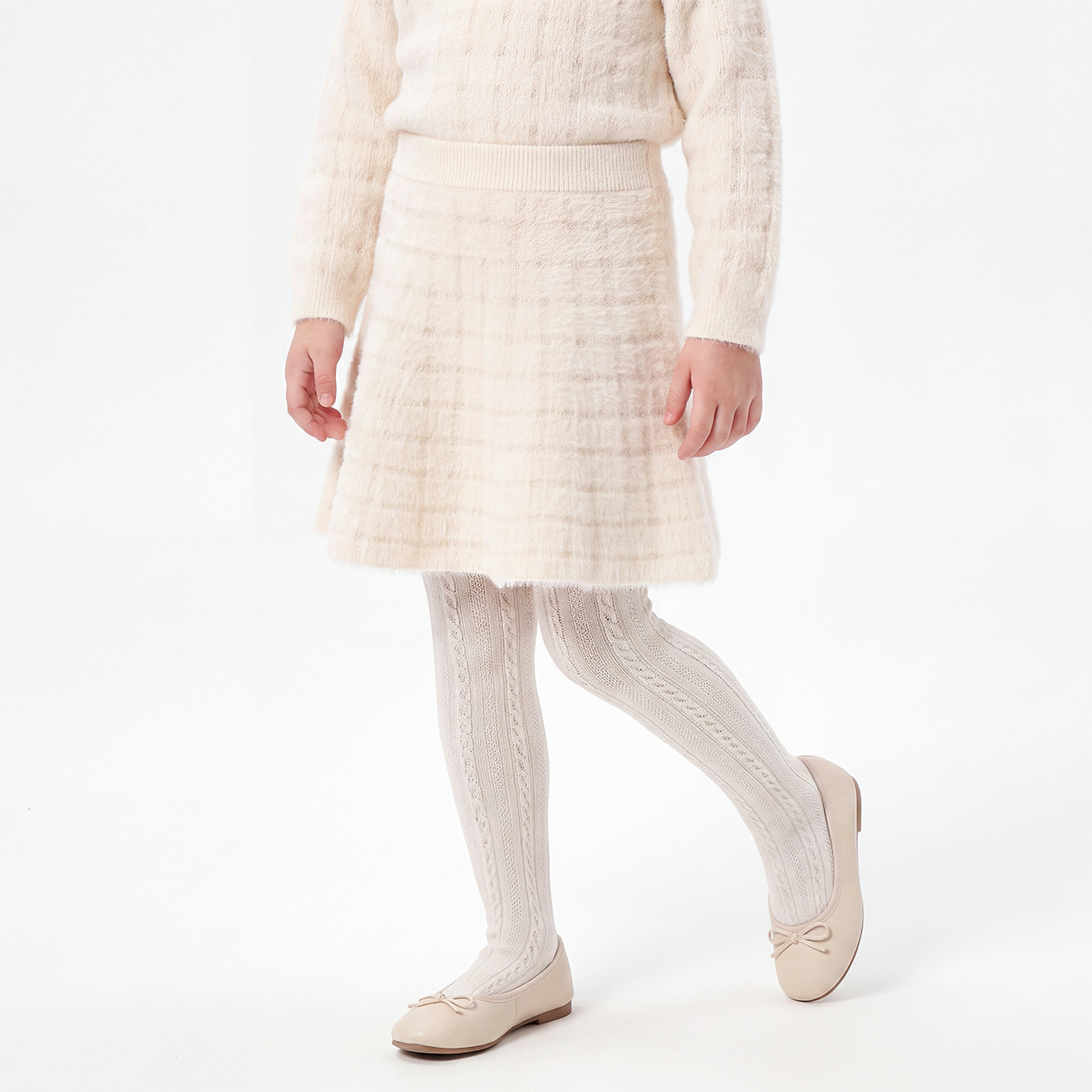 Eligo Collared Long Sleeves Top and Skirt Set with Tights-baby-girls-clothing-setsandcoords-image-3