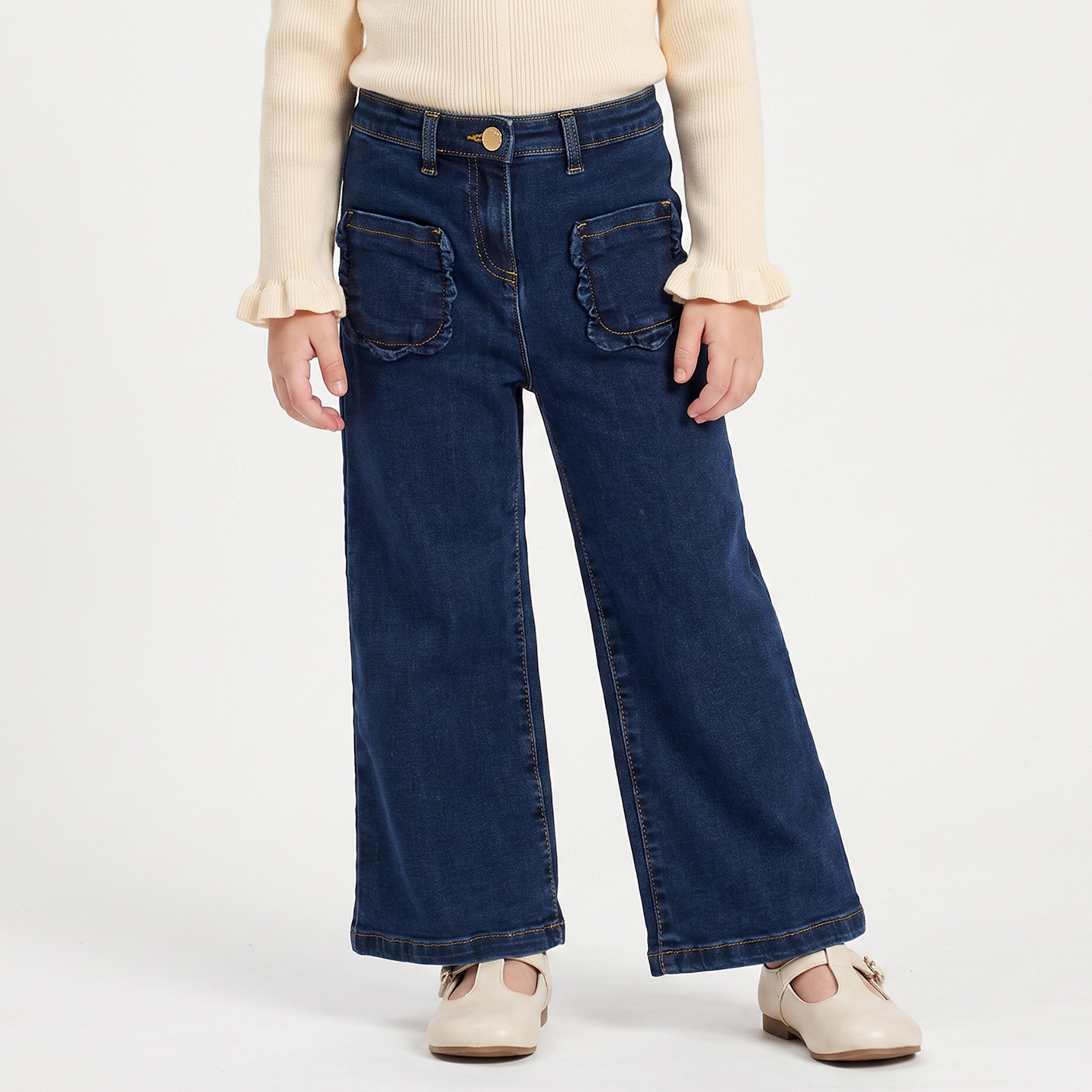 بنطلون جينز بجيوب كشكش من جونيورز-baby-girls-clothing-bottoms-jeans-image-1