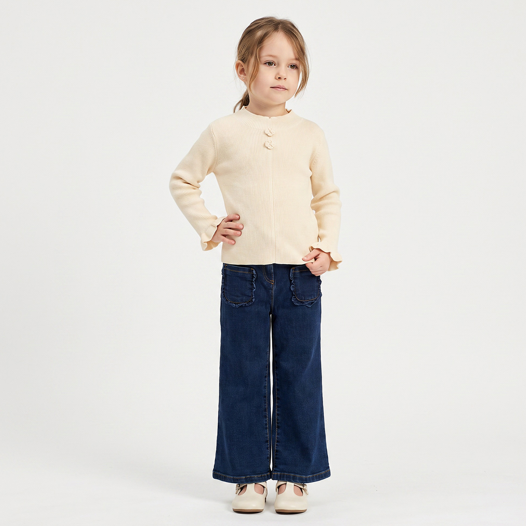بنطلون جينز بجيوب كشكش من جونيورز-baby-girls-clothing-bottoms-jeans-image-3