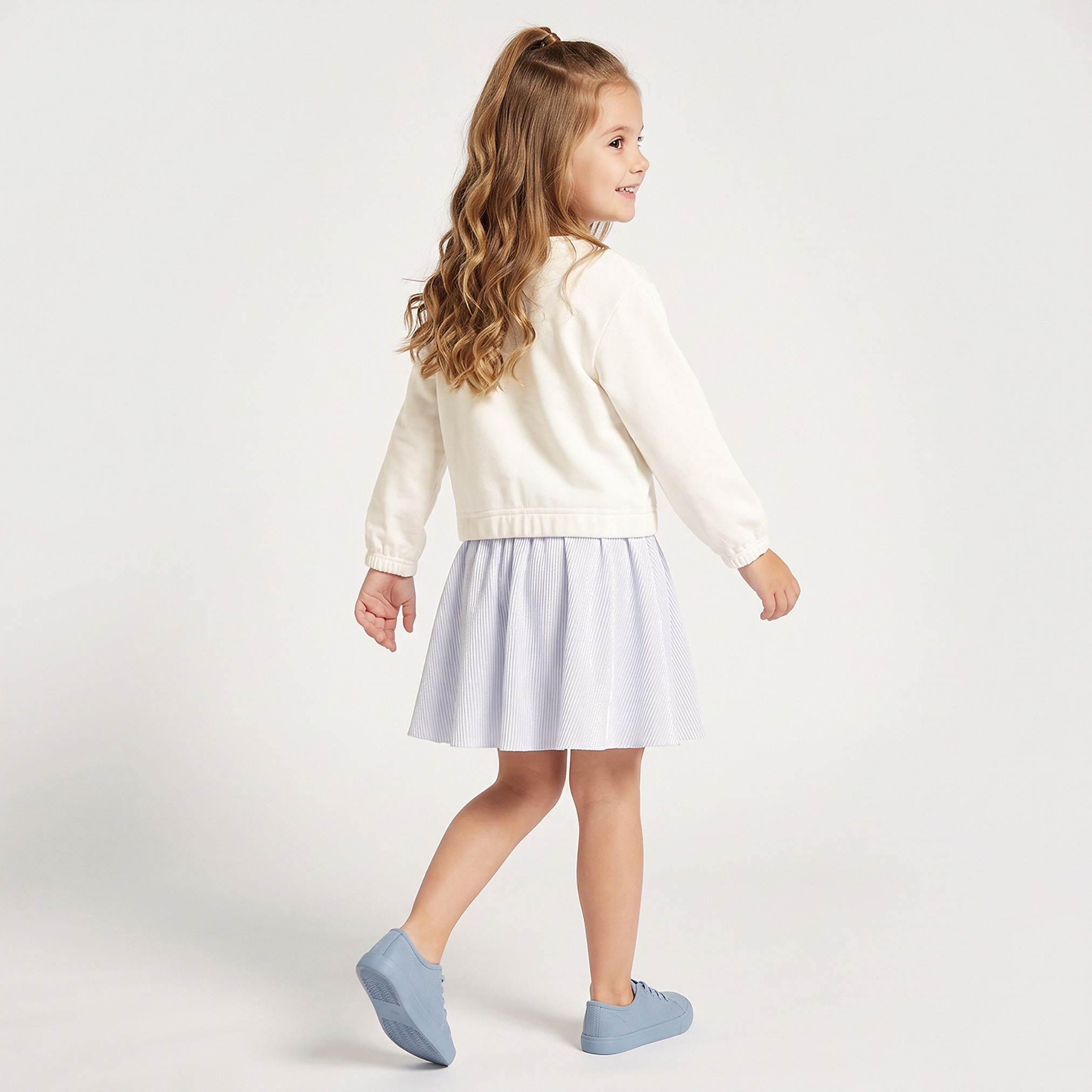 Lee Cooper Round Neck Long Sleeves A-line Dress with Embellishment-girls-clothing-dressesandjumpsuits-image-3