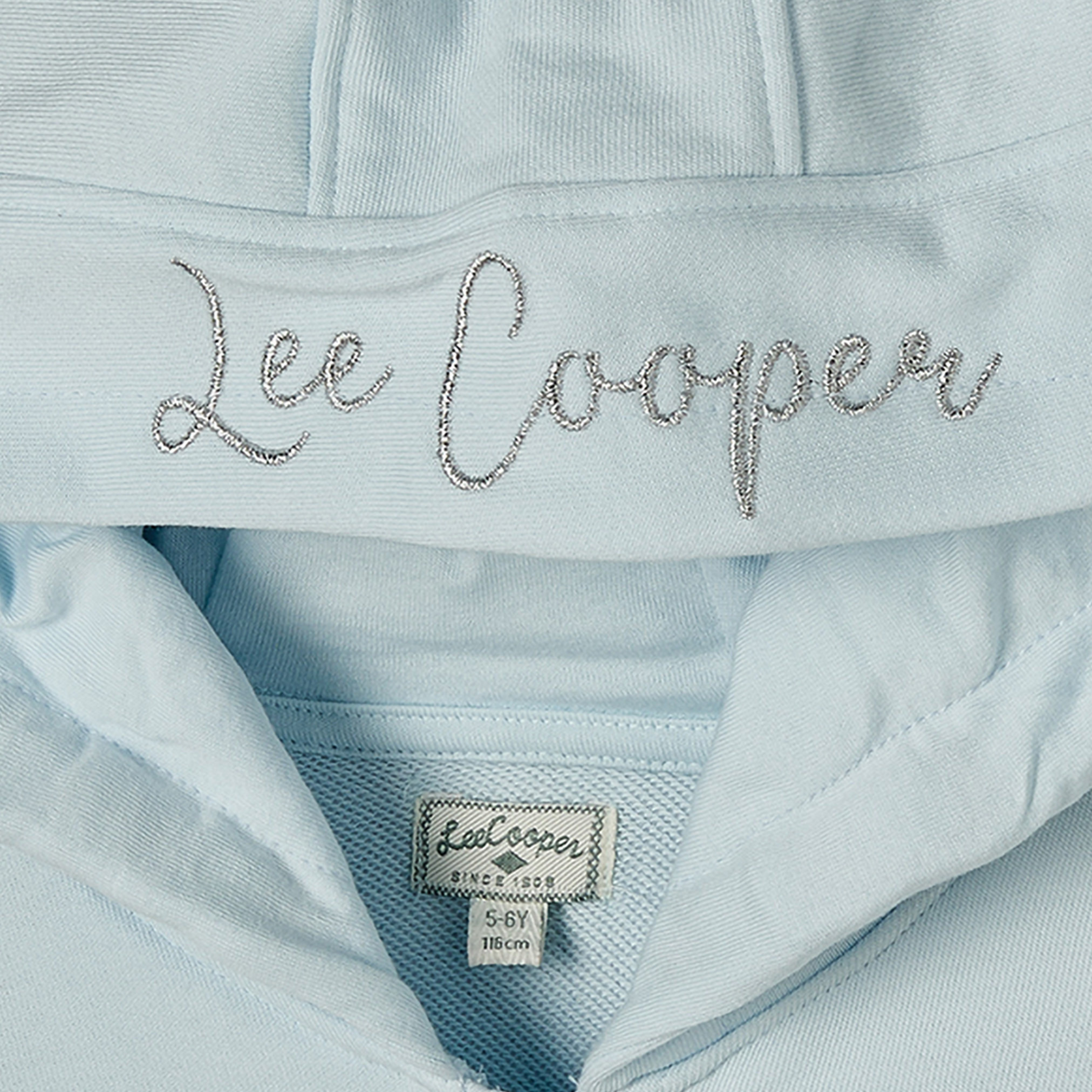 Lee Cooper Embroidered Hoodie with Long Sleeves-girls-clothing-winterwear-jacketsandcoats-image-5