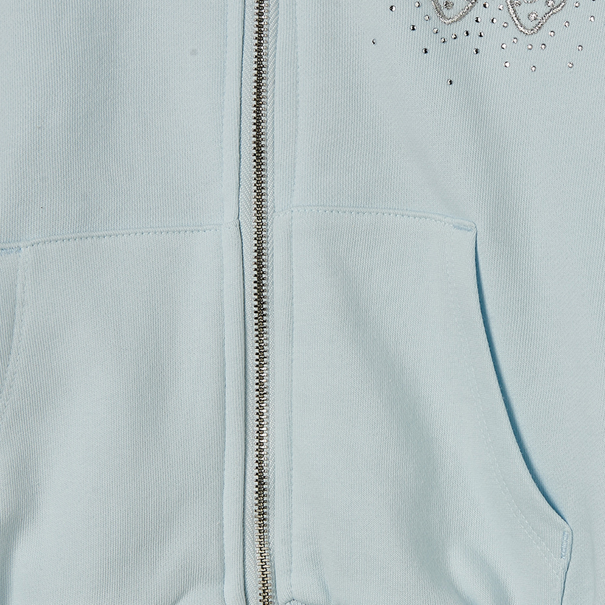 Lee Cooper Embroidered Hoodie with Long Sleeves-girls-clothing-winterwear-jacketsandcoats-image-7