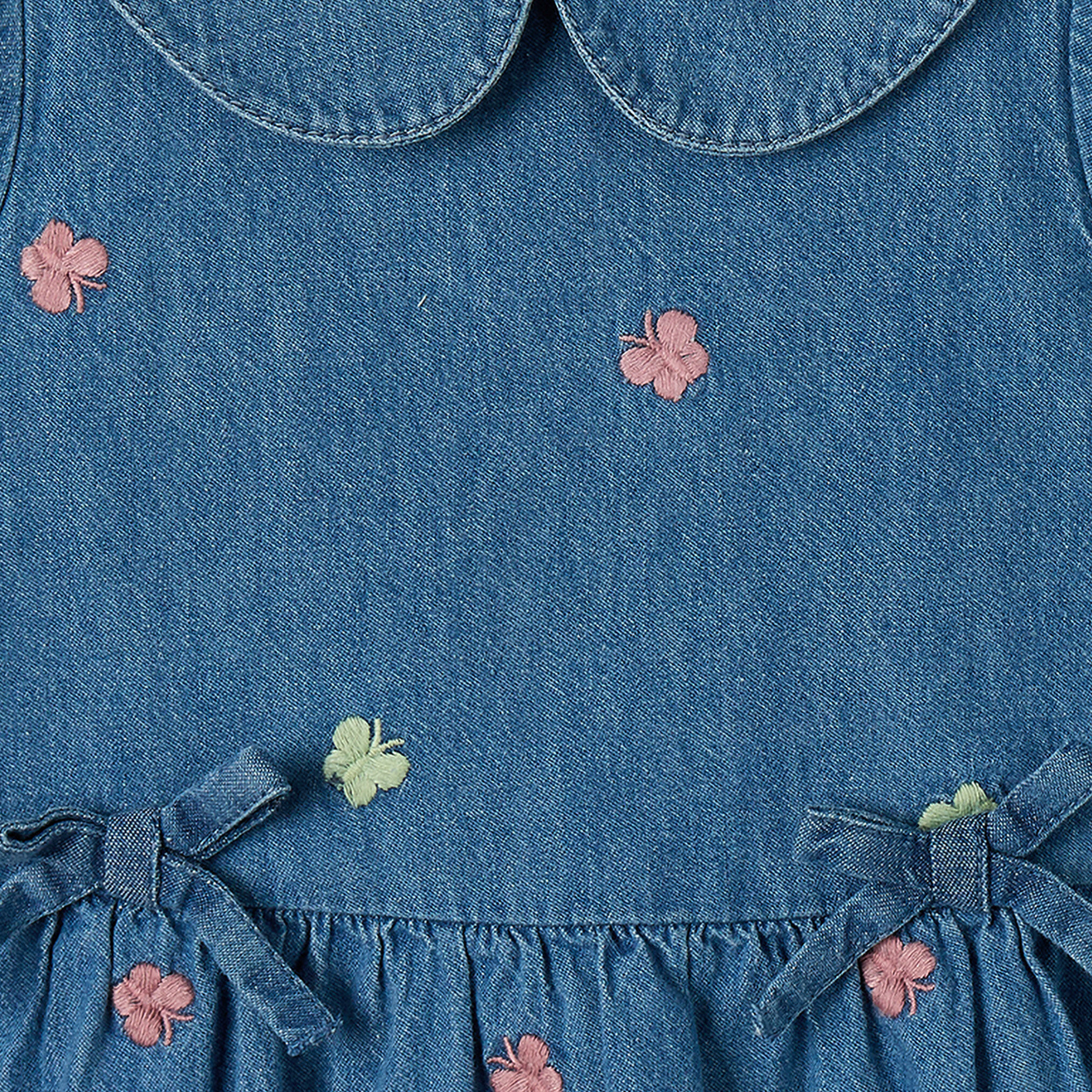 Lee Cooper Collared Short Sleeves Denim Top and Pants Set with Embroidery-baby-girls-clothing-setsandcoords-image-5