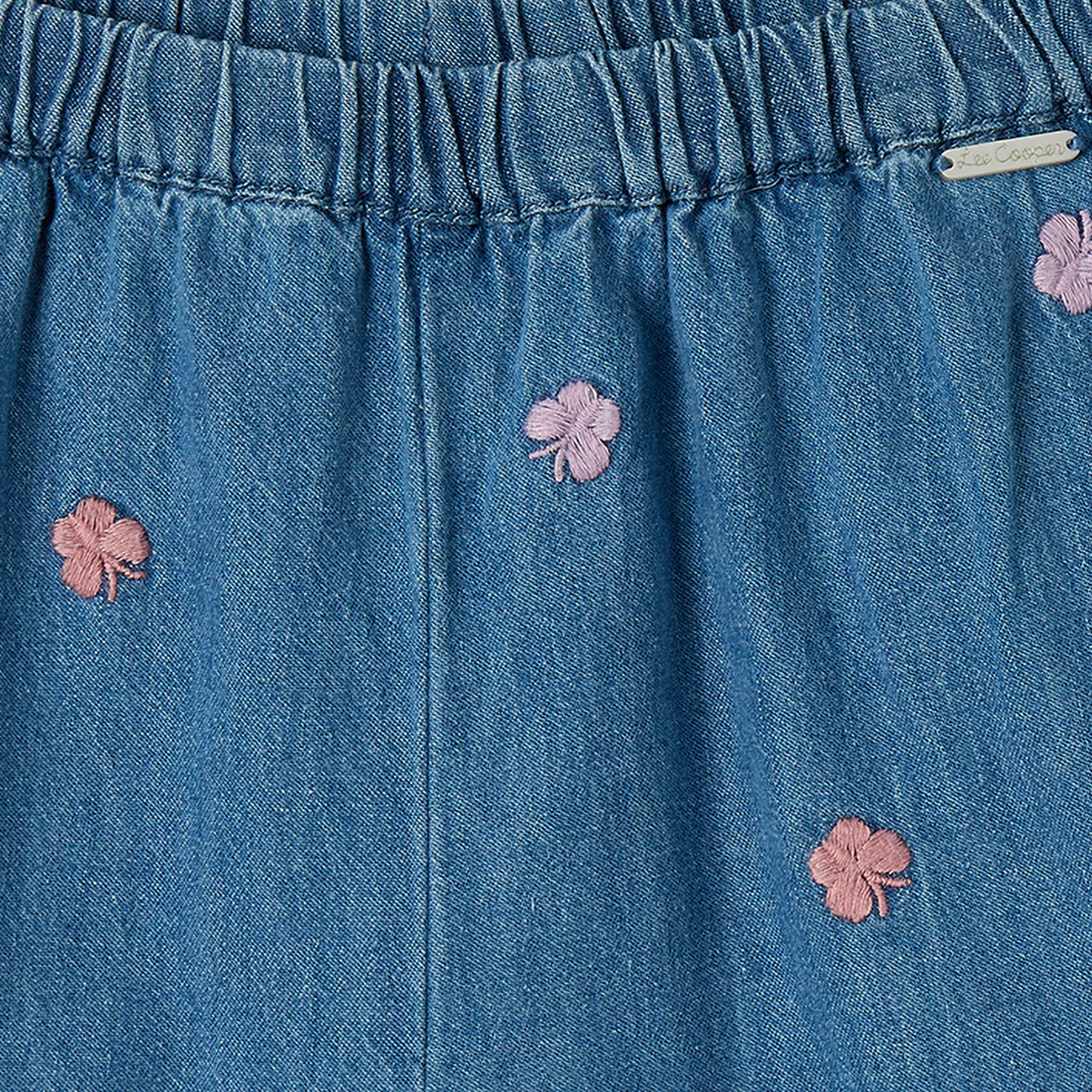 Lee Cooper Collared Short Sleeves Denim Top and Pants Set with Embroidery-baby-girls-clothing-setsandcoords-image-6