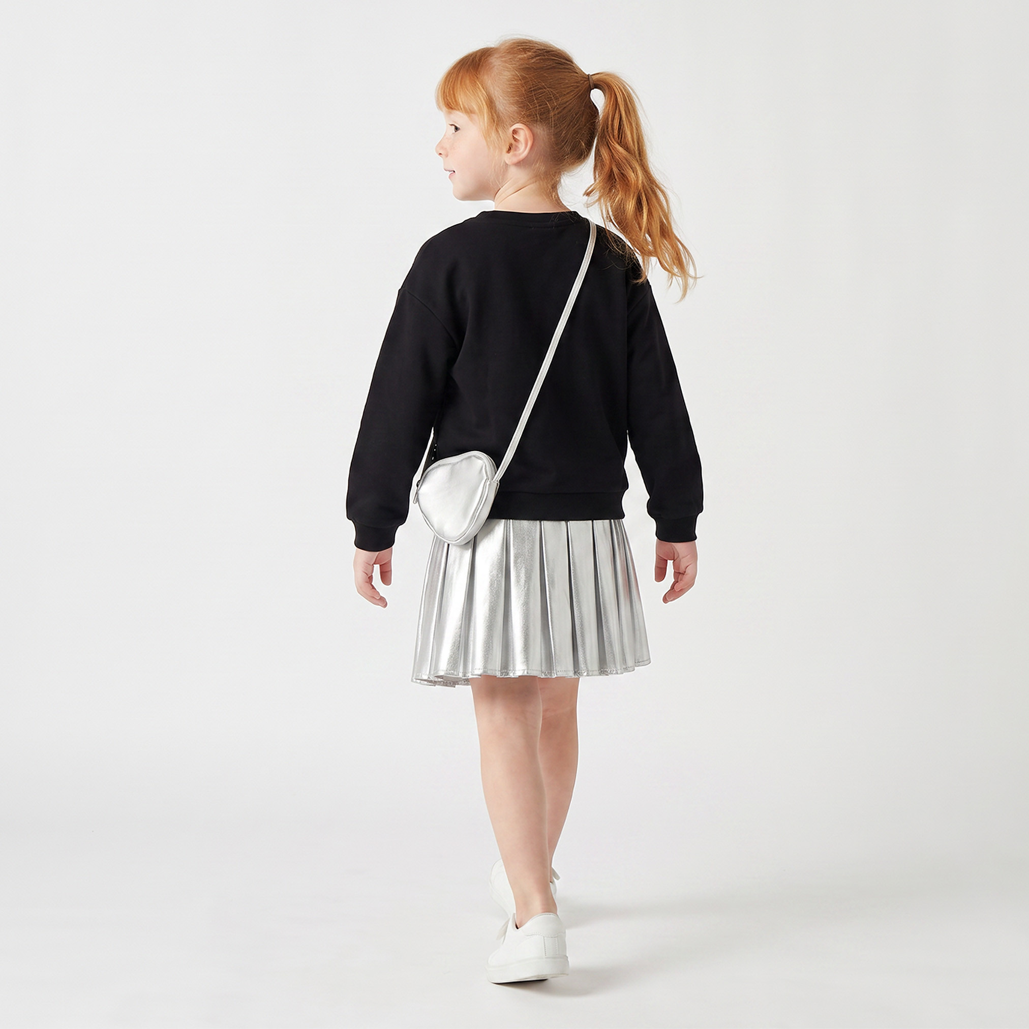 Lee Cooper Crew Neck Long Sleeves Sweatshirt and Skirt Set with Crossbody Bag-baby-girls-clothing-setsandcoords-image-2
