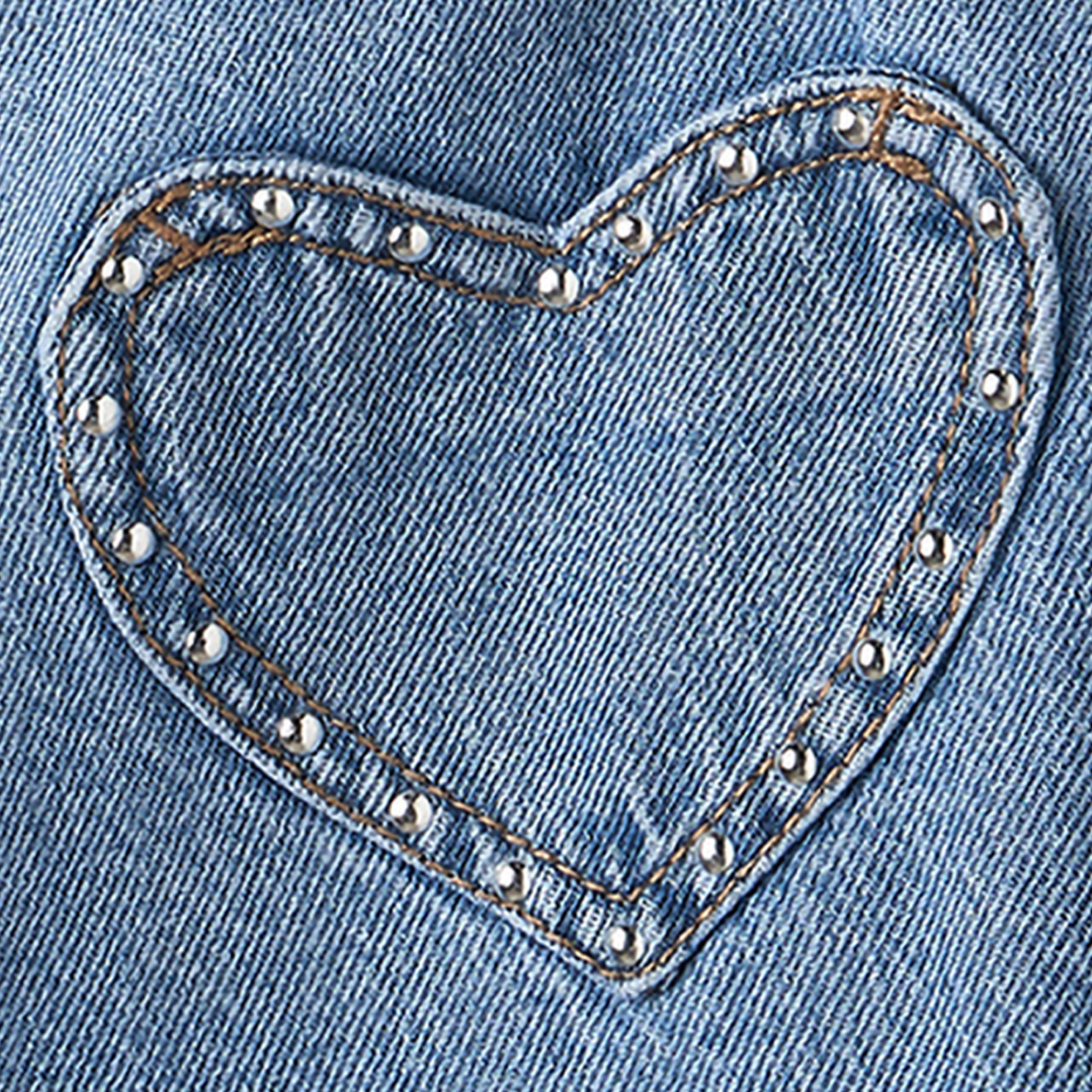 بنطلون جينز بقصة متوسطة الارتفاع ومقاس عادي مع تفاصيل زخرفية من لي كوبر-girls-clothing-bottoms-jeansandjeggings-image-4