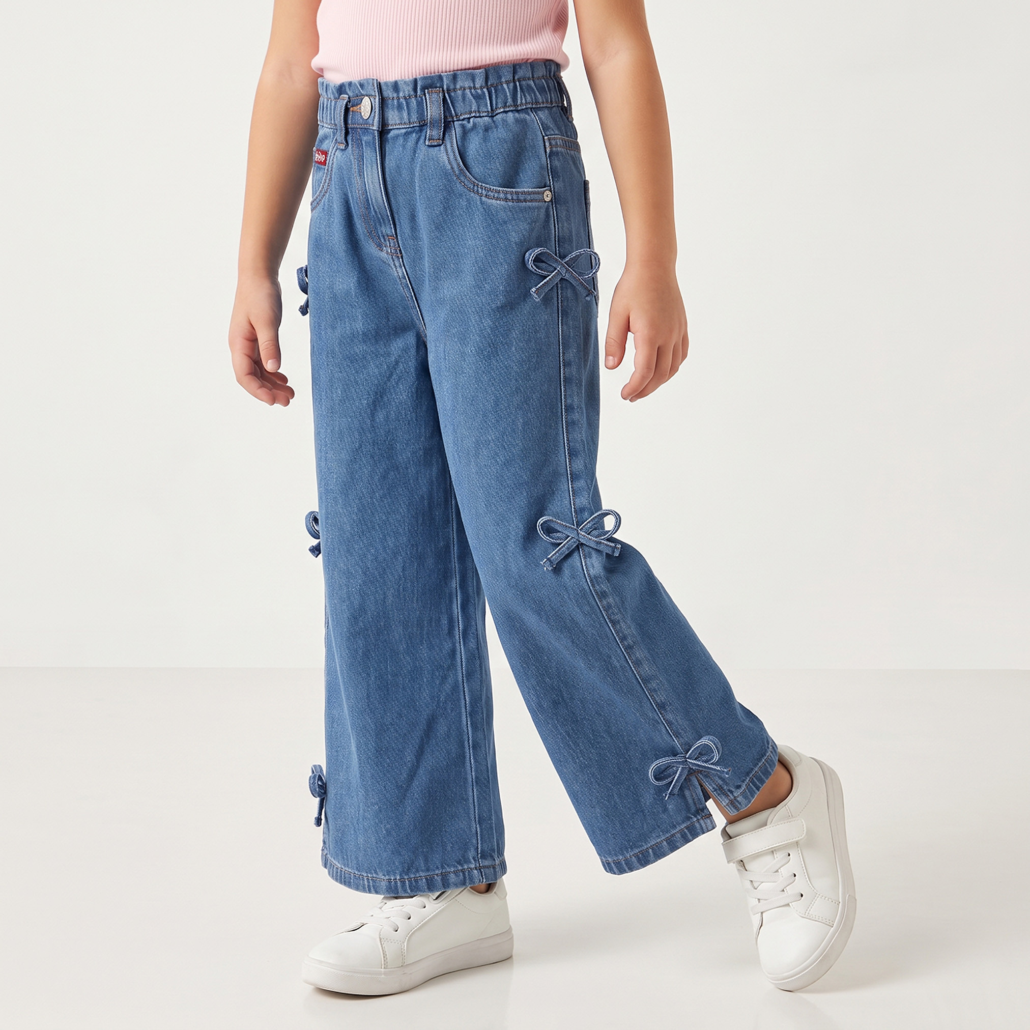 Lee Cooper Jeans with Bow Accent-girls-clothing-bottoms-jeansandjeggings-image-1