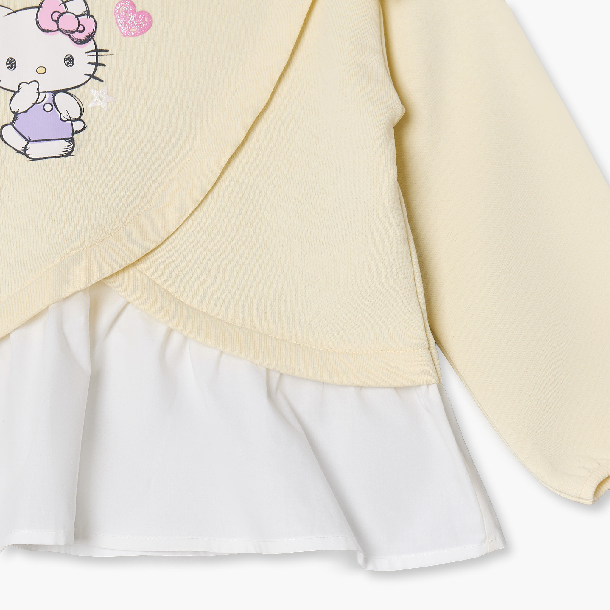 Sanrio Hello Kitty Print Sweatshirt with Long Sleeves-girls-clothing-sweatshirts-image-5