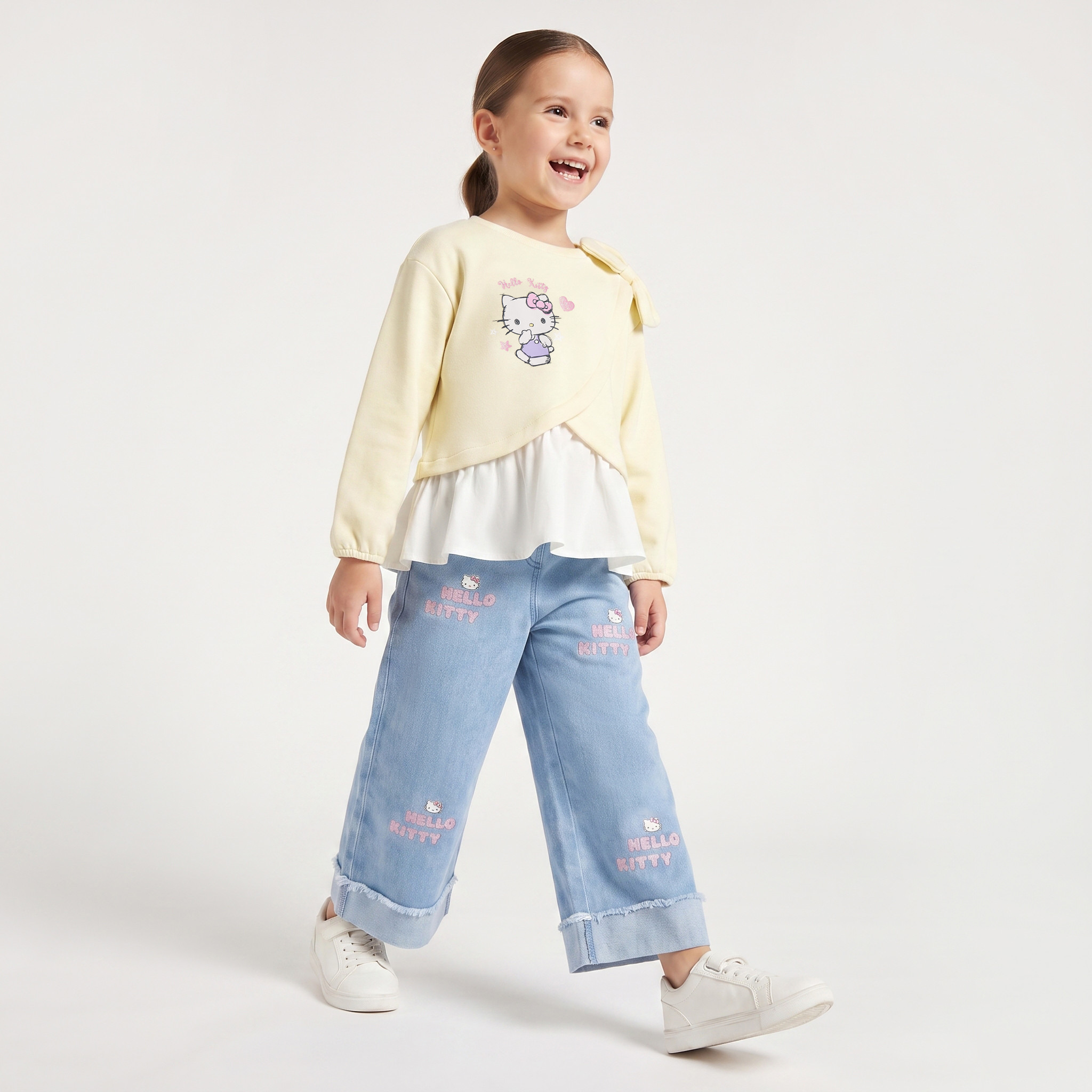 Sanrio Hello Kitty Print Sweatshirt with Long Sleeves-girls-clothing-sweatshirts-image-6