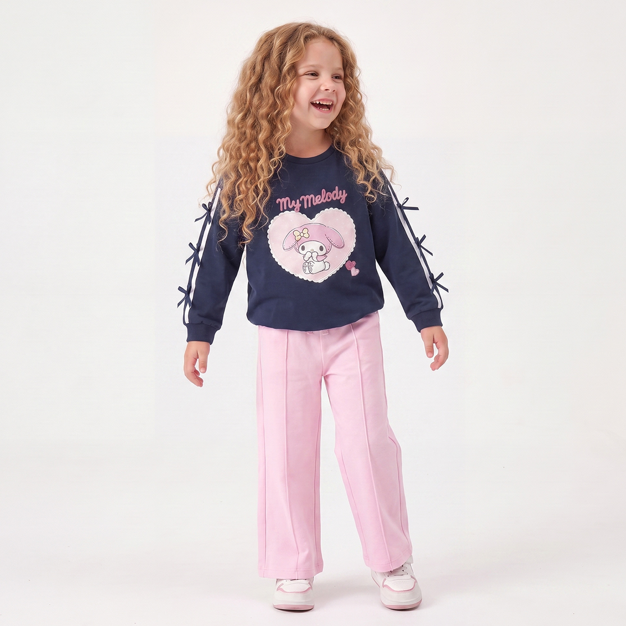Sanrio My Melody Print Sweatshirt with Bow Detail-girls-clothing-sweatshirts-image-3