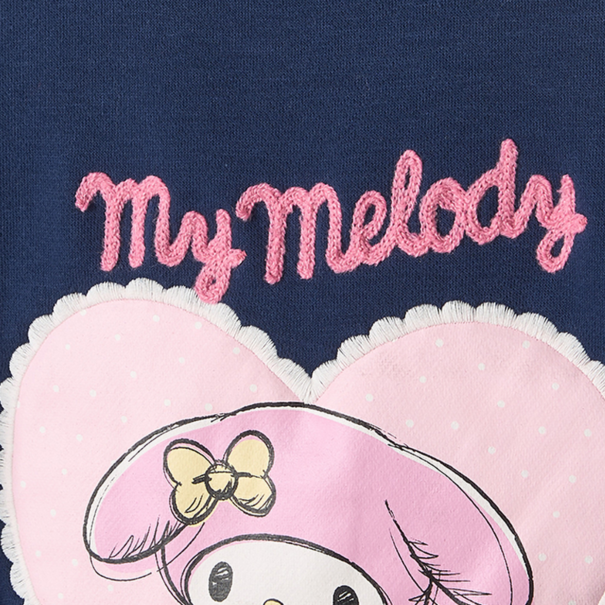 Sanrio My Melody Print Sweatshirt with Bow Detail-girls-clothing-sweatshirts-image-4
