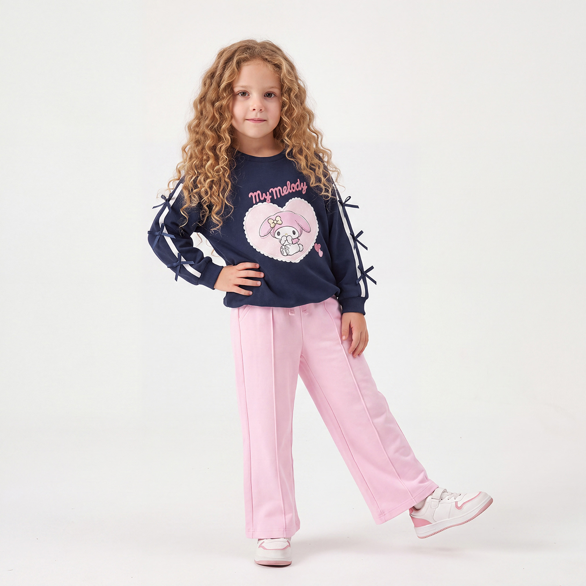 Sanrio My Melody Print Sweatshirt with Bow Detail-girls-clothing-sweatshirts-image-5