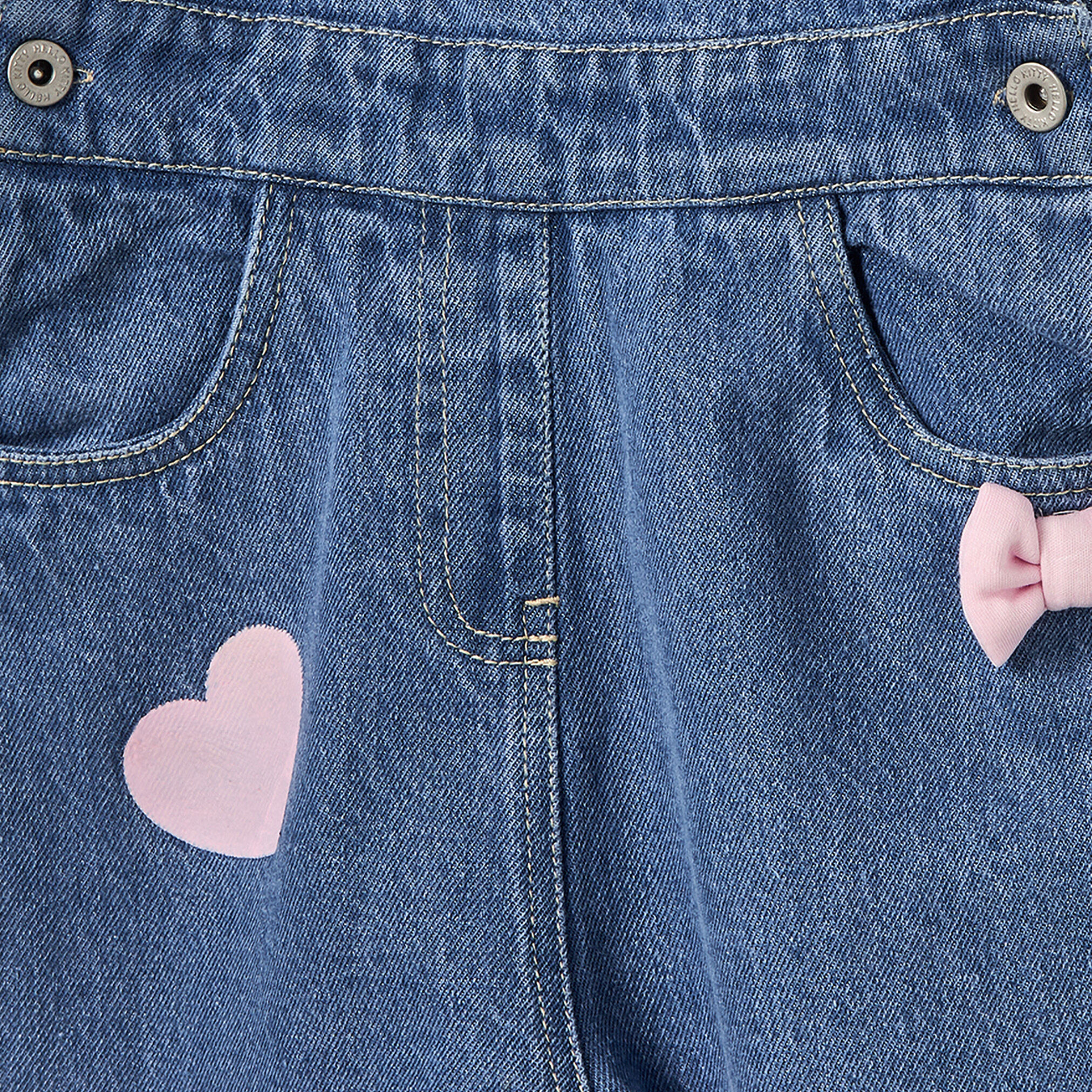 Sanrio Crew Neck Long Sleeves T-shirt and Dungaree Set with Hello Kitty Print-baby-girls-clothing-setsandcoords-image-6