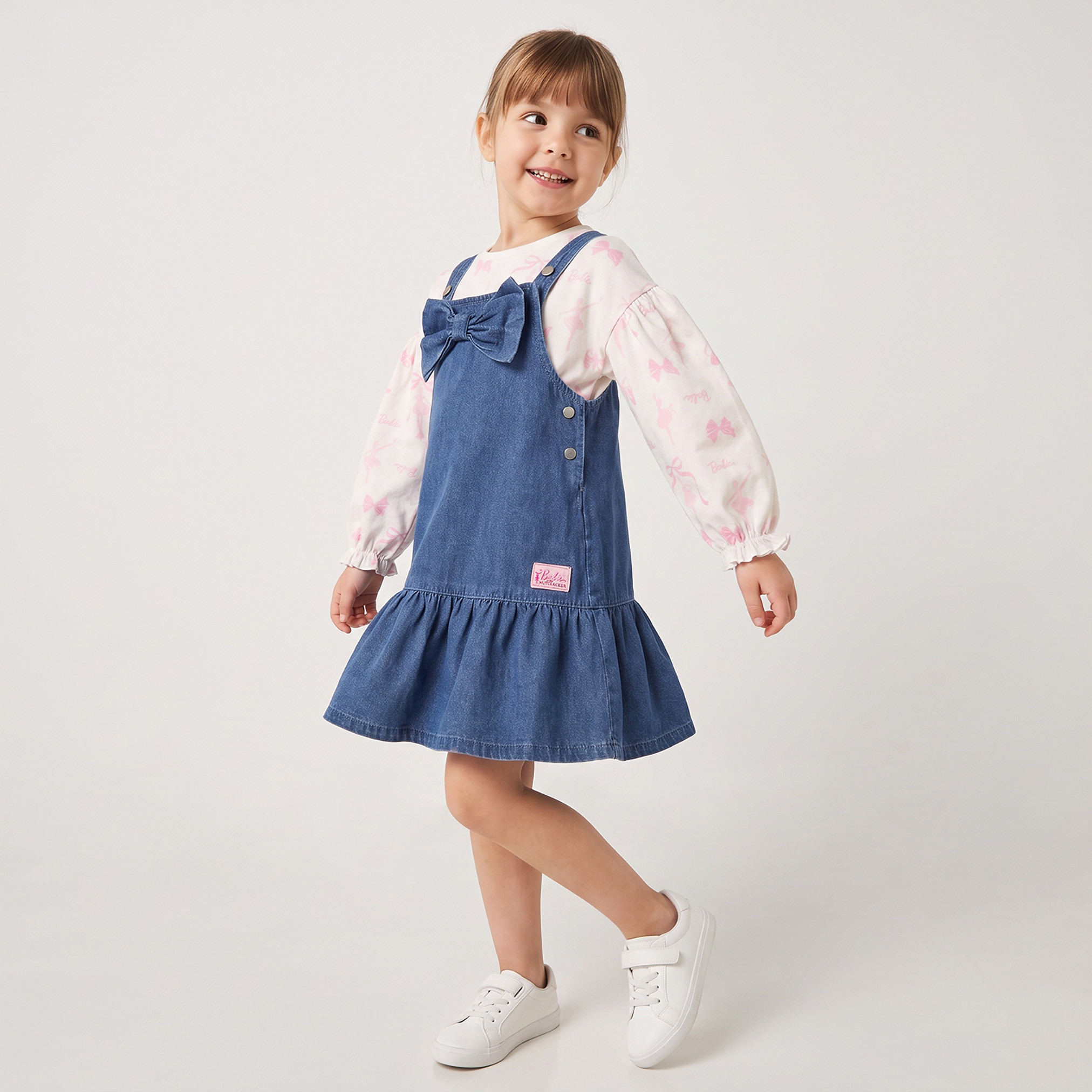 Square Neck Sleeveless Knee Length Dress with T-shirt-girls-clothing-dressesandjumpsuits-image-6