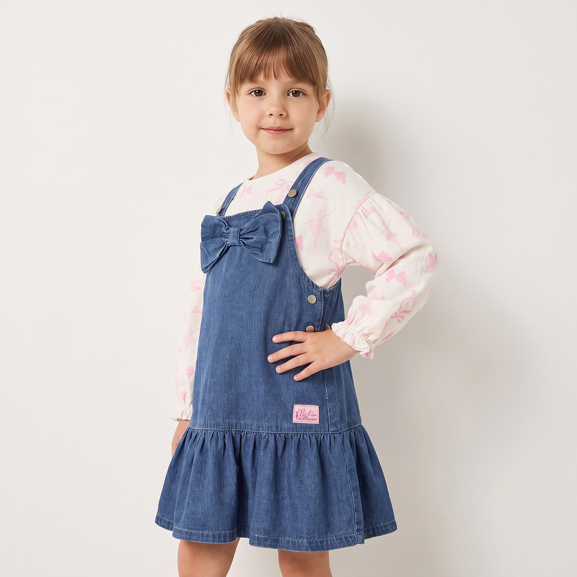 Square Neck Sleeveless Knee Length Dress with T-shirt-girls-clothing-dressesandjumpsuits-image-7