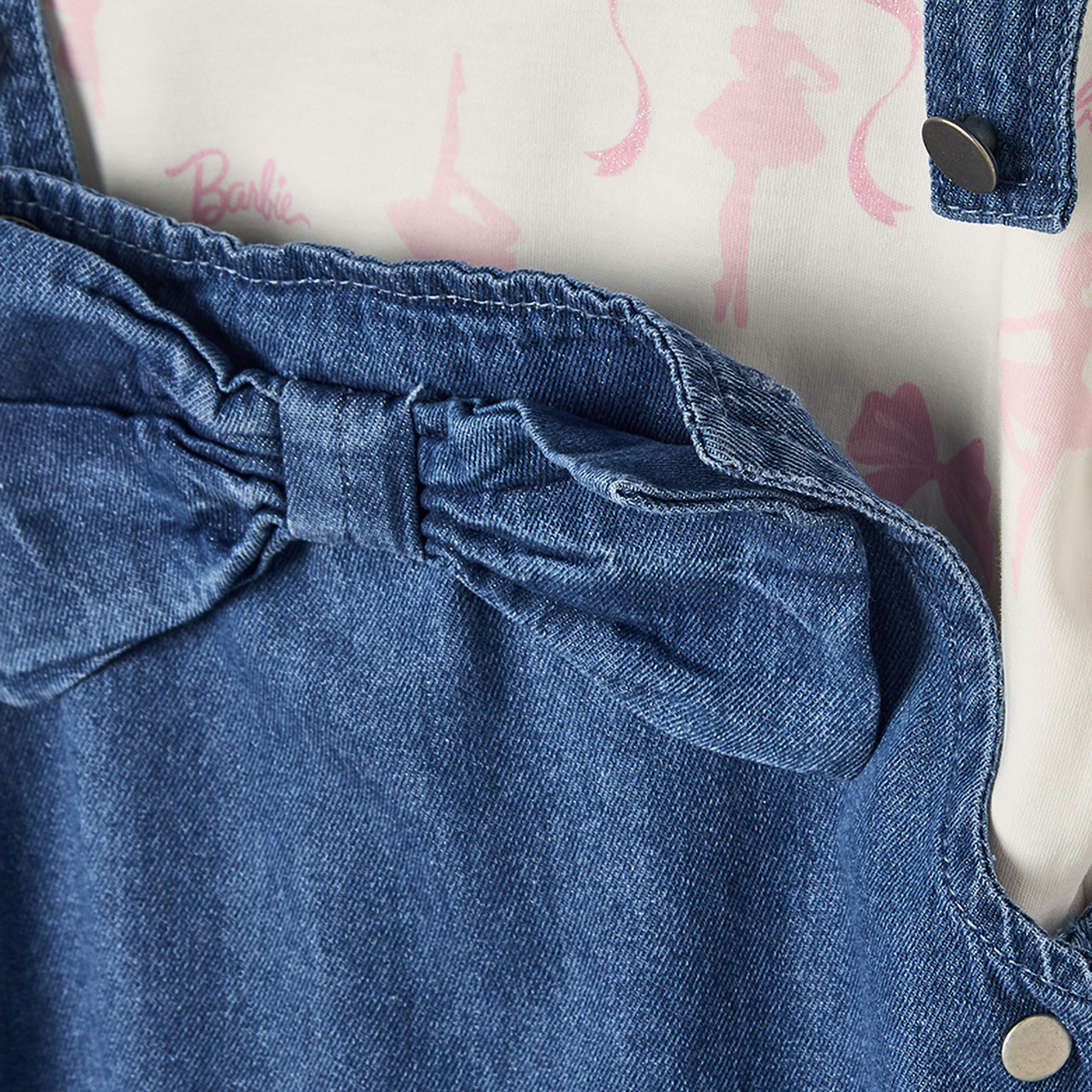 Square Neck Sleeveless Knee Length Dress with T-shirt-girls-clothing-dressesandjumpsuits-image-4