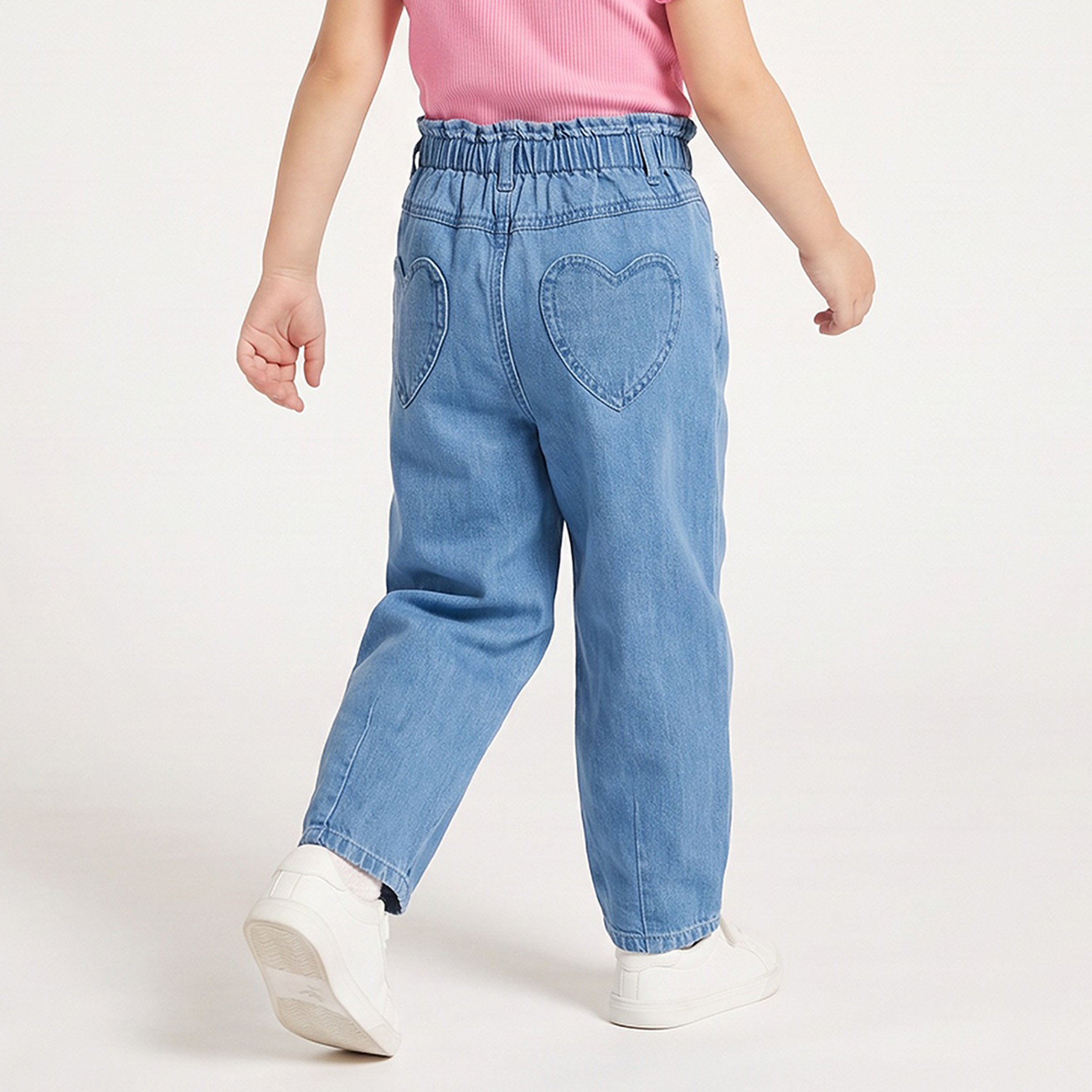 Mattel Cotton Jeans with Bow Embroidery-baby-girls-clothing-bottoms-jeans-image-3