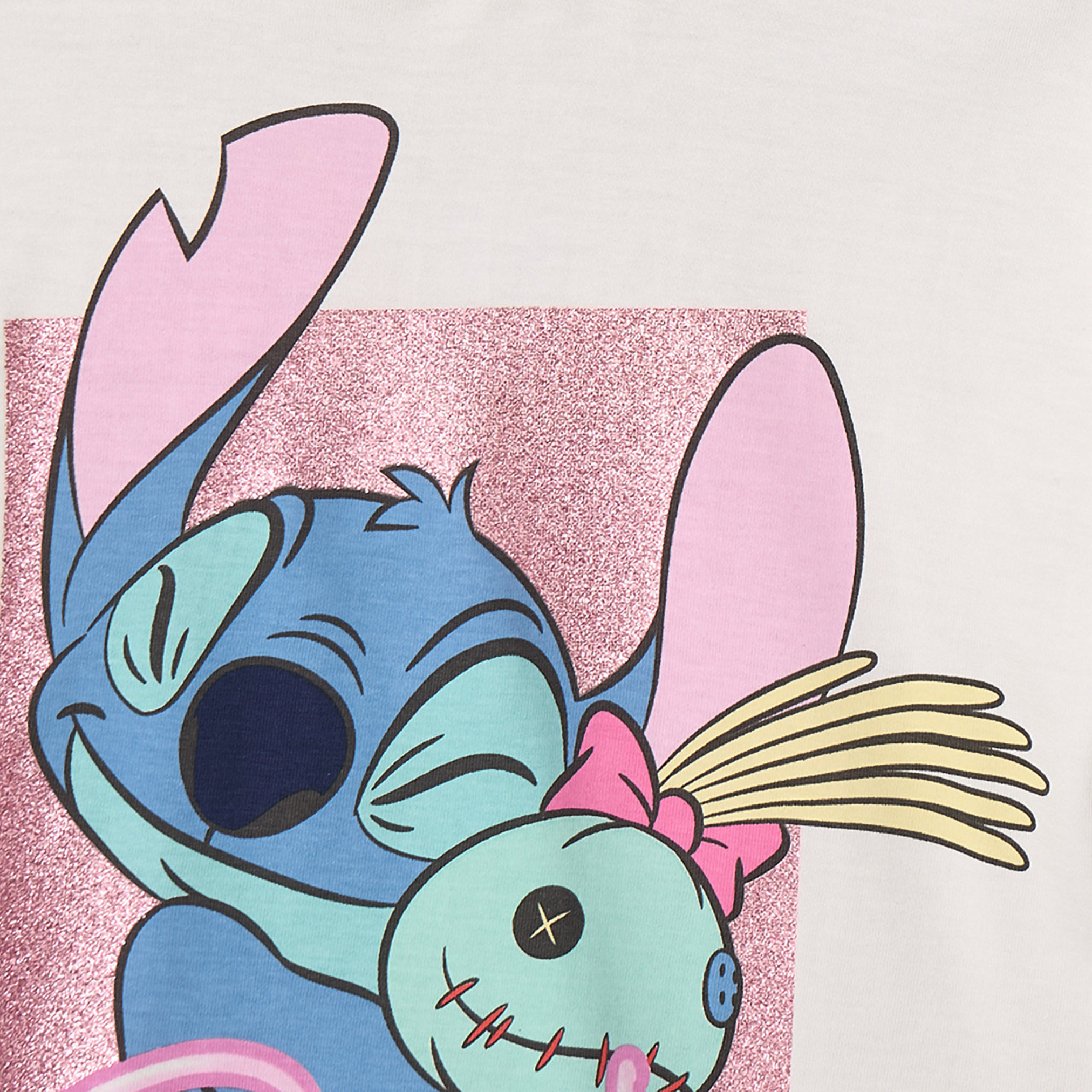 تيشيرت بياقة ضيقة وأكمام طويلة وطبعات ستيتش من ديزني-girls-clothing-tshirts-image-3