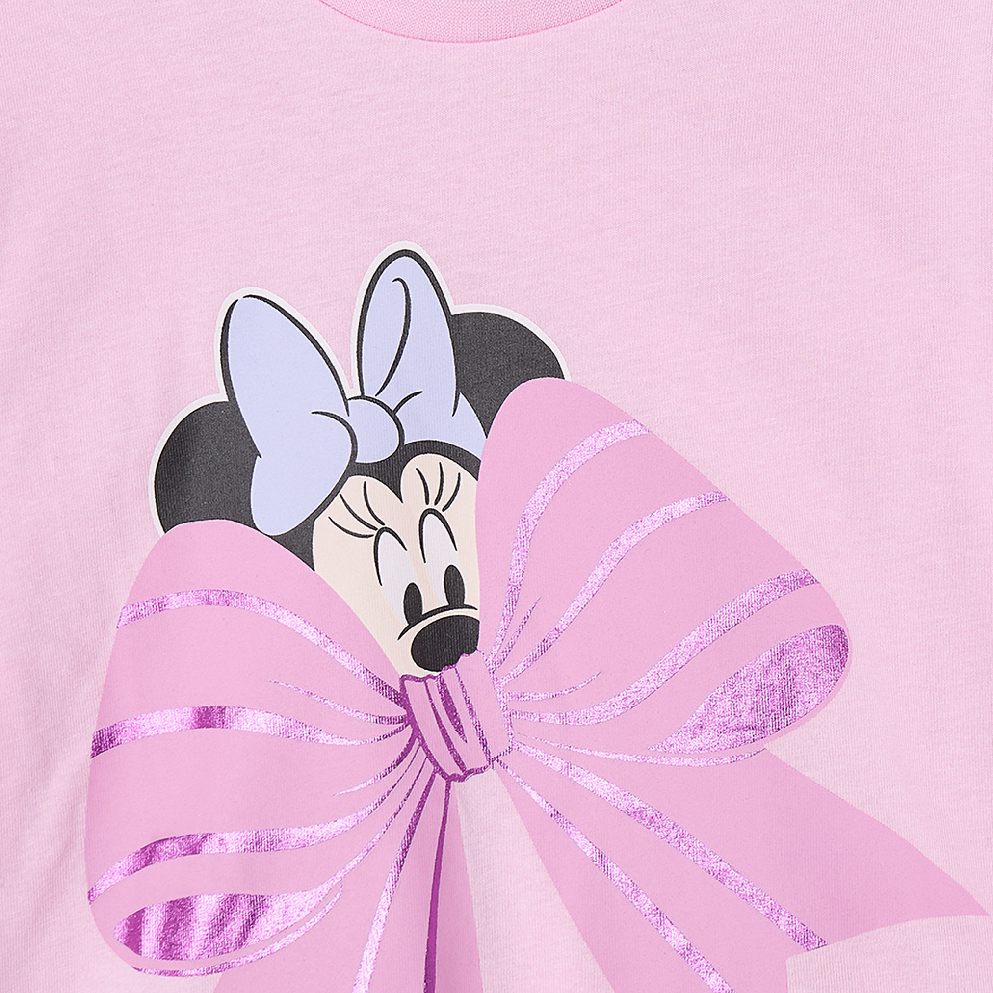 تيشيرت بياقة ضيقة وأكمام طويلة بطبعات ميني ماوس من ديزني - عبوة من قطعتين-girls-clothing-tshirts-image-6