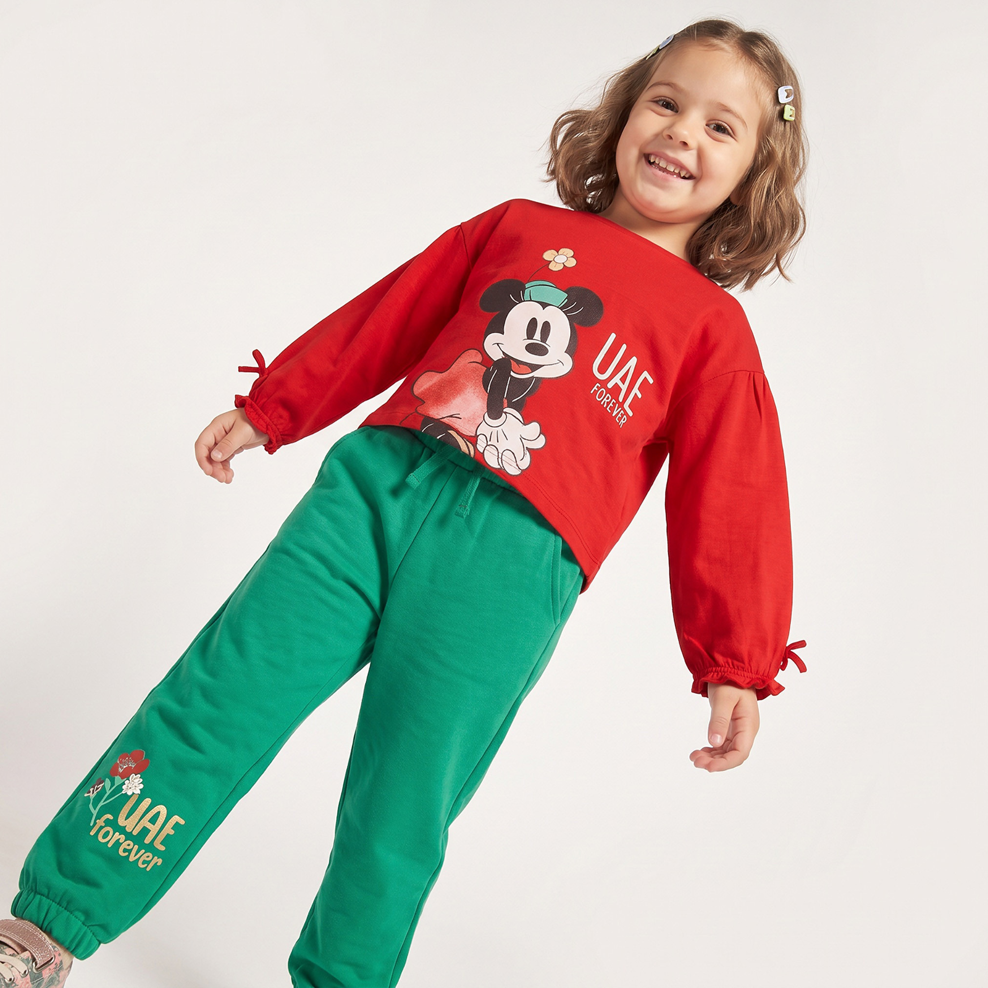 تيشيرت بياقة ضيقة وأكمام طويلة وطبعات ميني ماوس من ديزني-girls-clothing-tshirts-image-2