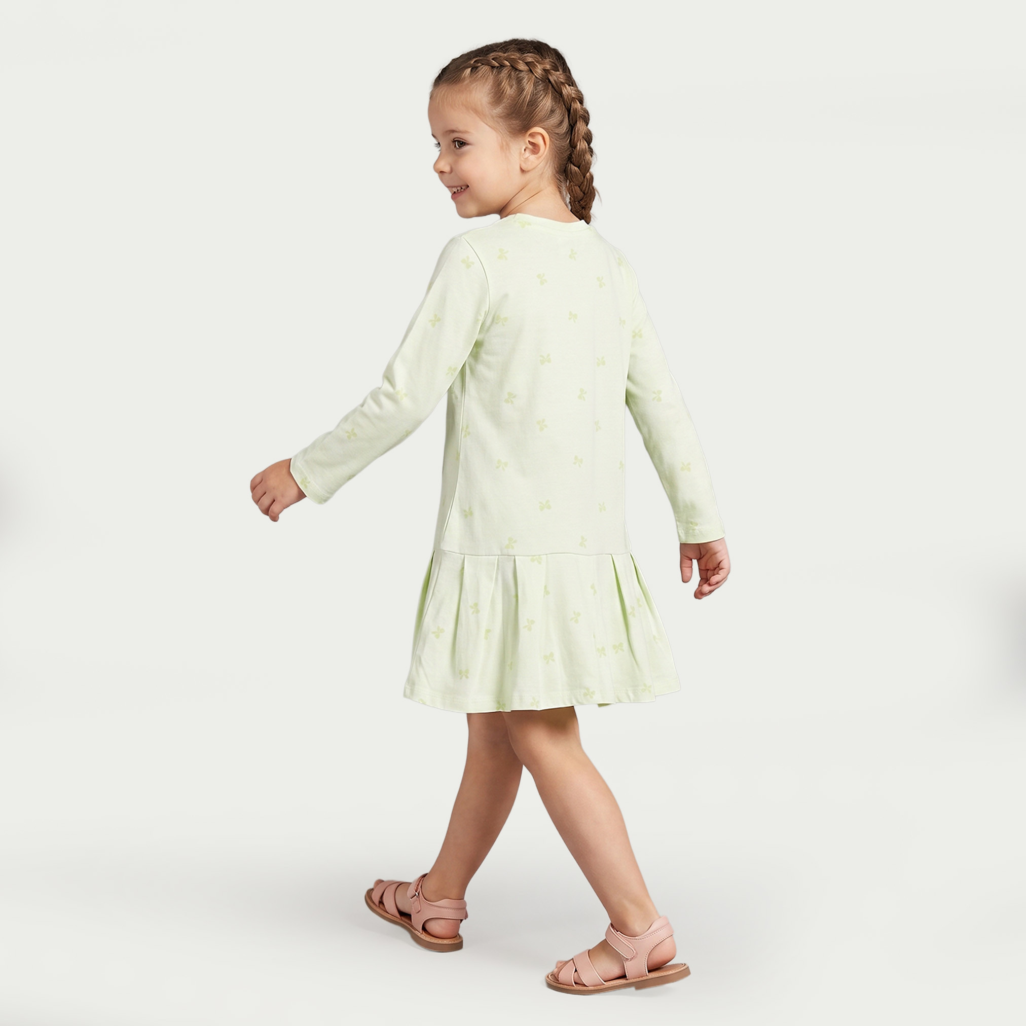 فستان بطول الركبة وياقة مستديرة وأكمام طويلة وطبعات ماري من ديزني-girls-clothing-dressesandjumpsuits-image-2