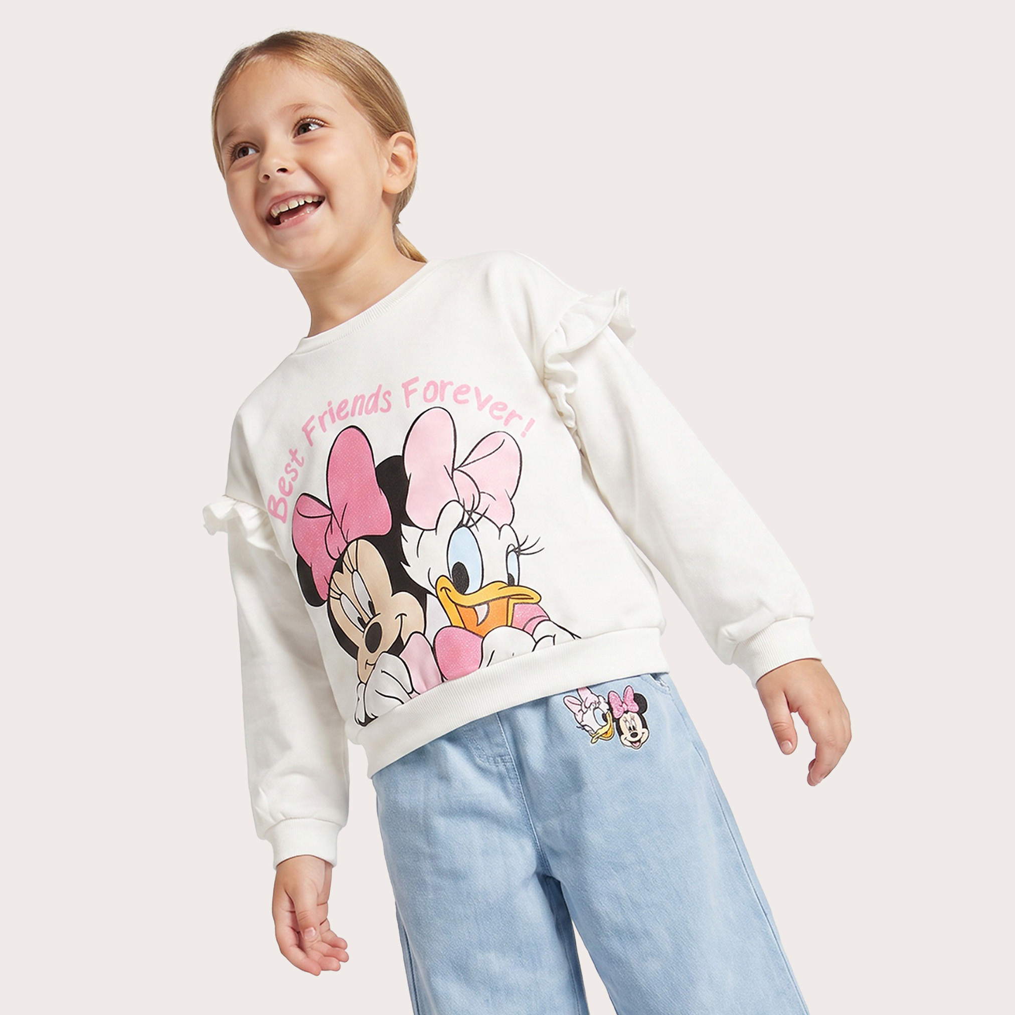 سويت شيرت بطبعات ميني ماوس وديزي داك وتفاصيل كشكش من ديزني-girls-clothing-sweatshirts-image-1