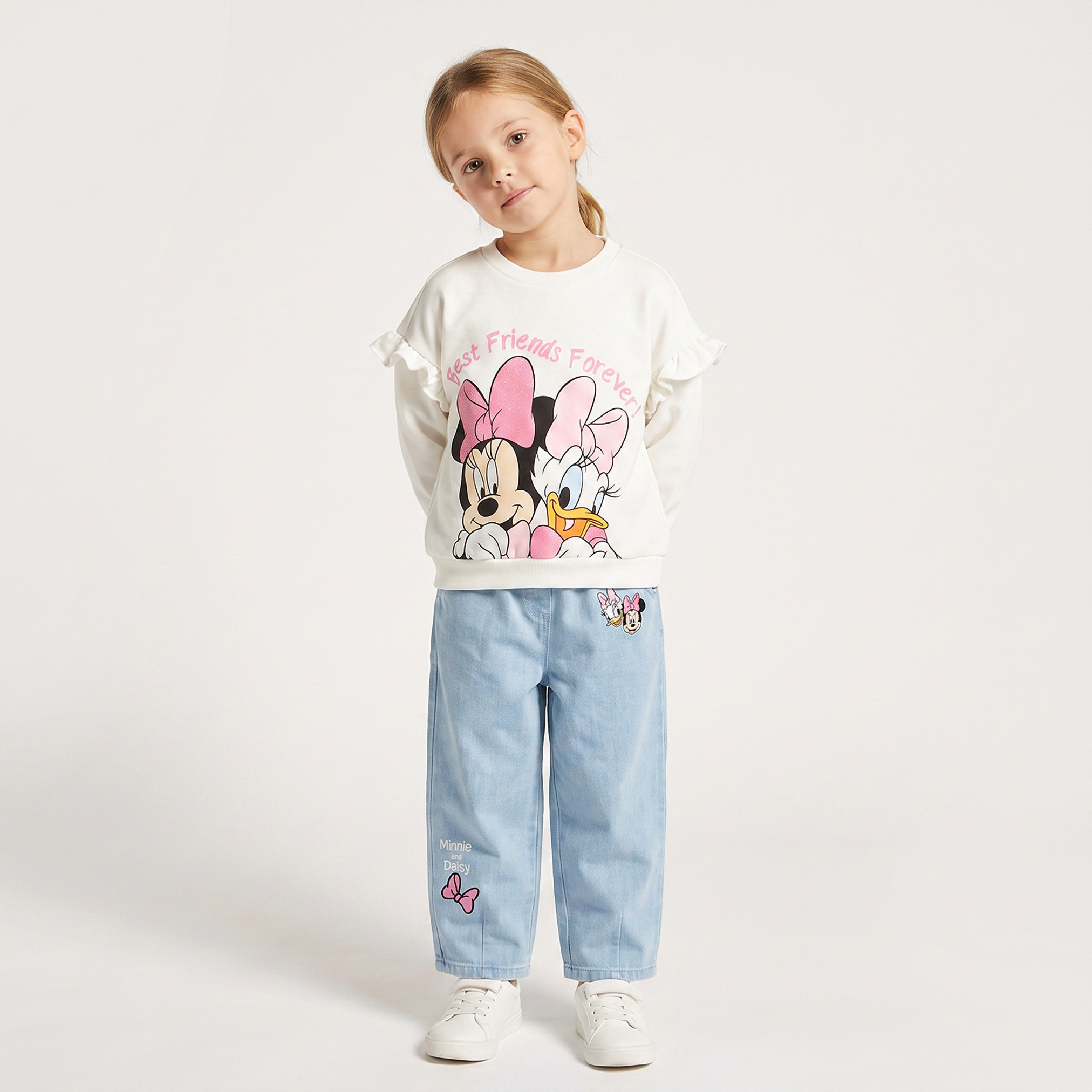 سويت شيرت بطبعات ميني ماوس وديزي داك وتفاصيل كشكش من ديزني-girls-clothing-sweatshirts-image-2