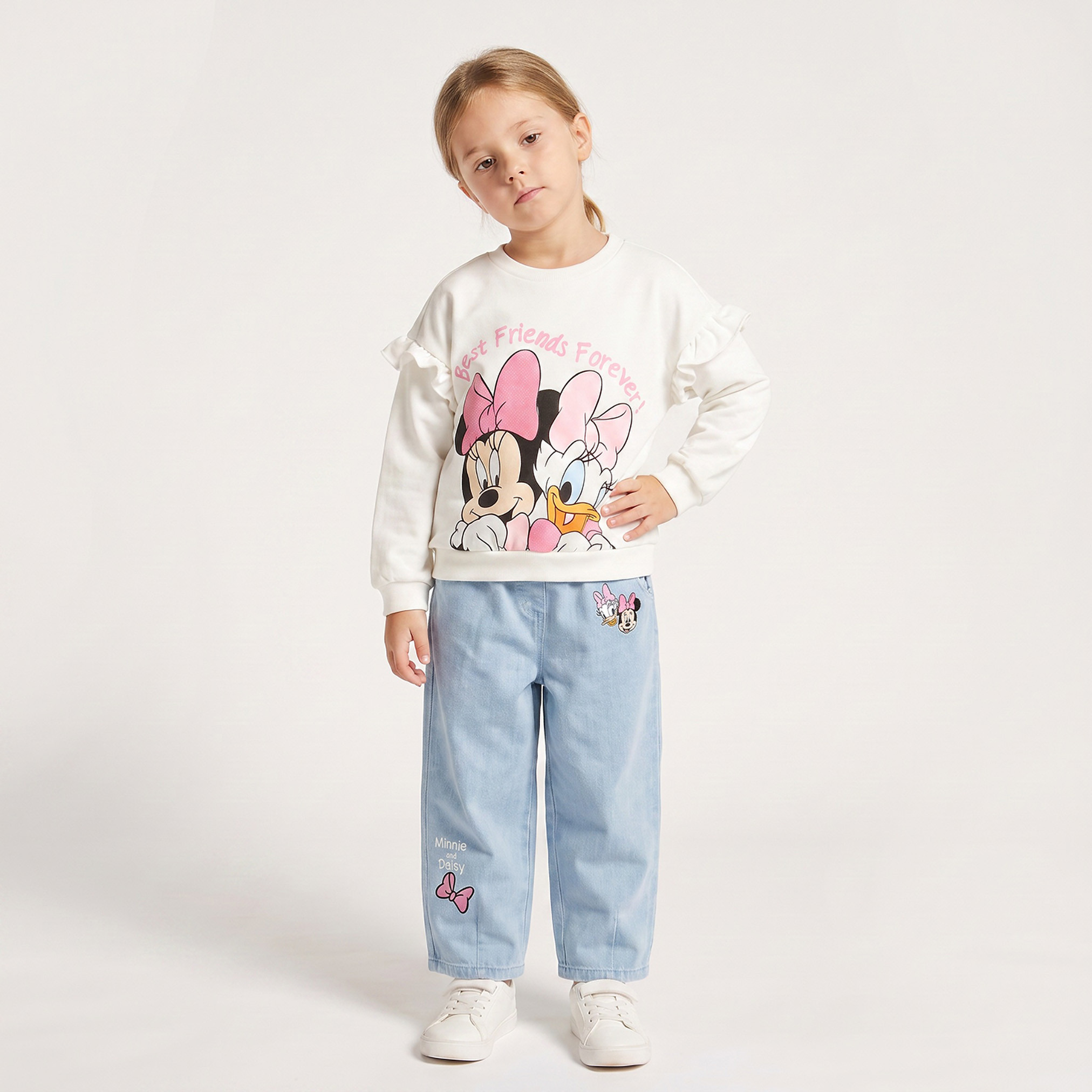 سويت شيرت بطبعات ميني ماوس وديزي داك وتفاصيل كشكش من ديزني-girls-clothing-sweatshirts-image-4