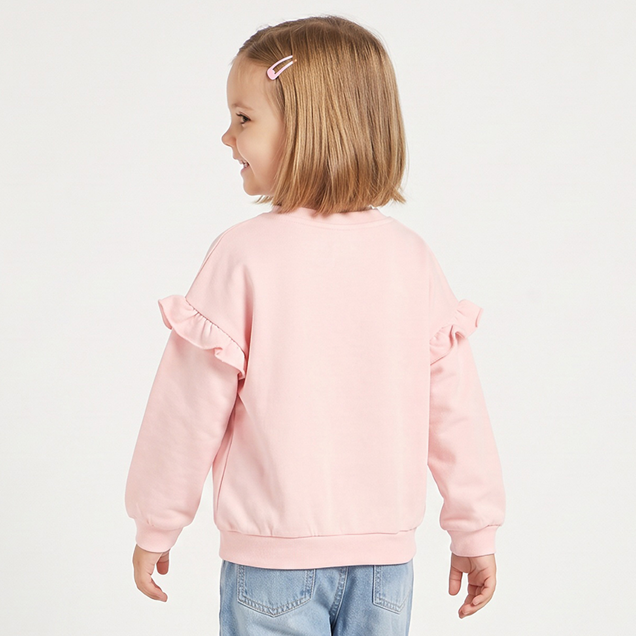 Disney Stitch Print Sweatshirt with Long Sleeves-girls-clothing-sweatshirts-image-3