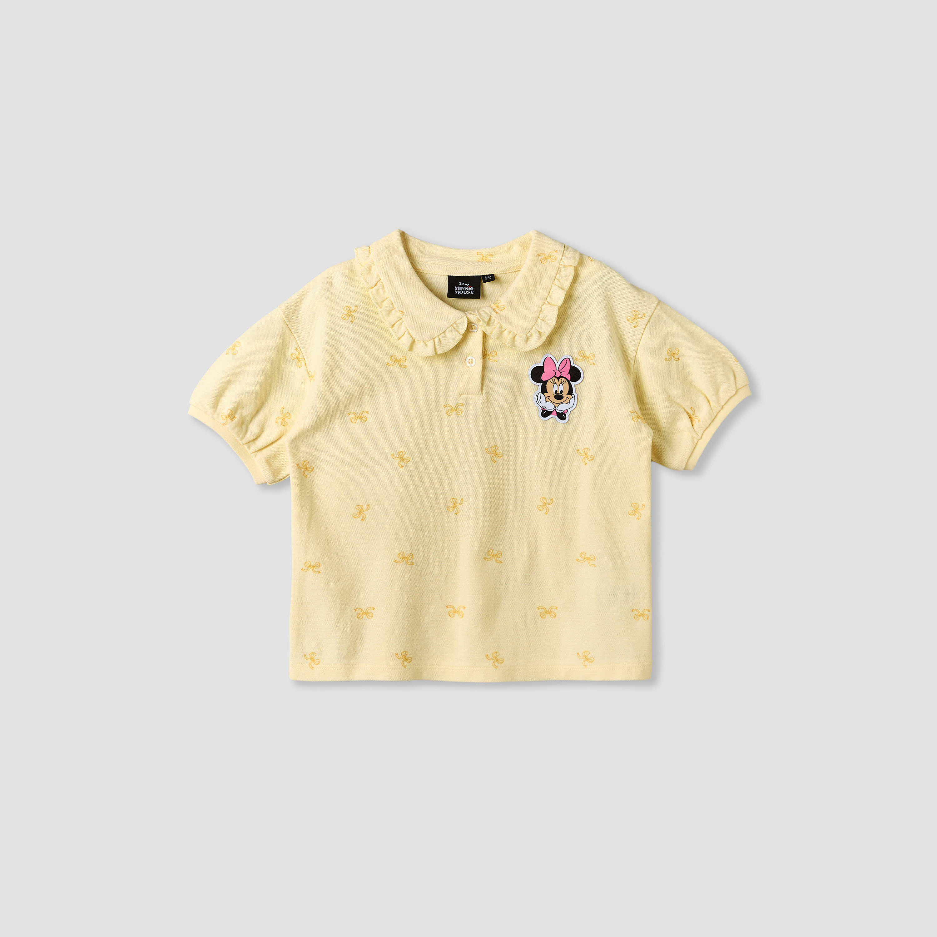 Disney Collared Short Sleeves T-shirt and Skorts Set with Minnie Mouse Applique-baby-girls-clothing-setsandcoords-image-2