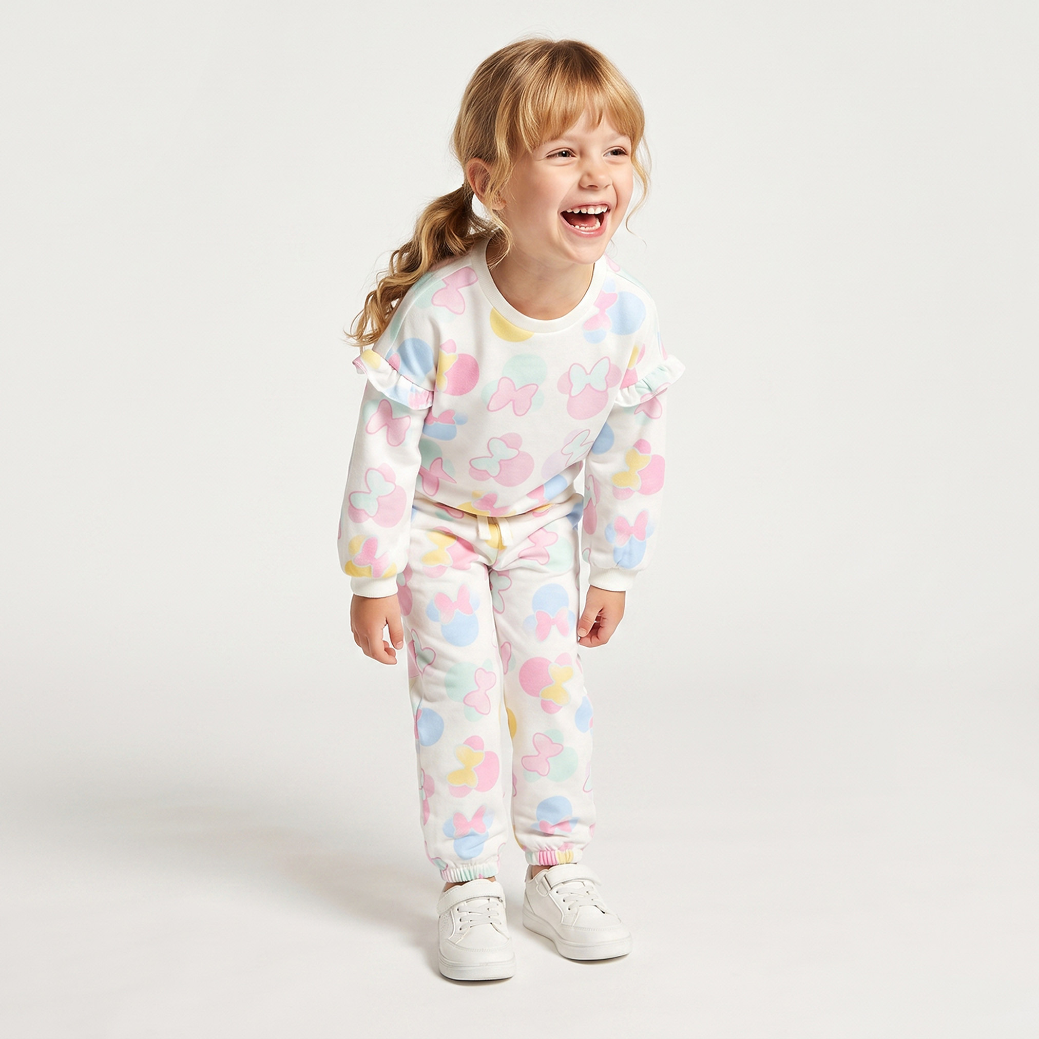طقم بنطلون رياضي وسويت شيرت بأكمام طويلة وياقة ضيقة وطبعات من ديزني-baby-girls-clothing-setsandcoords-image-7