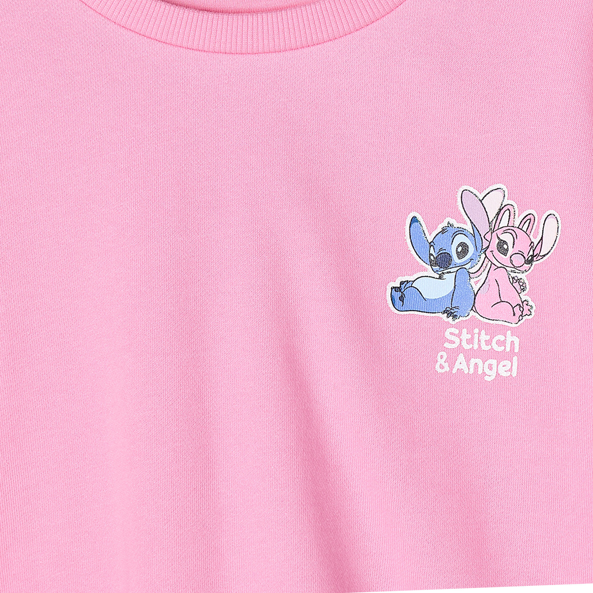 Disney Crew Neck Long Sleeves Sweatshirt and Track Pants Set with Stitch Print-baby-girls-clothing-setsandcoords-image-4