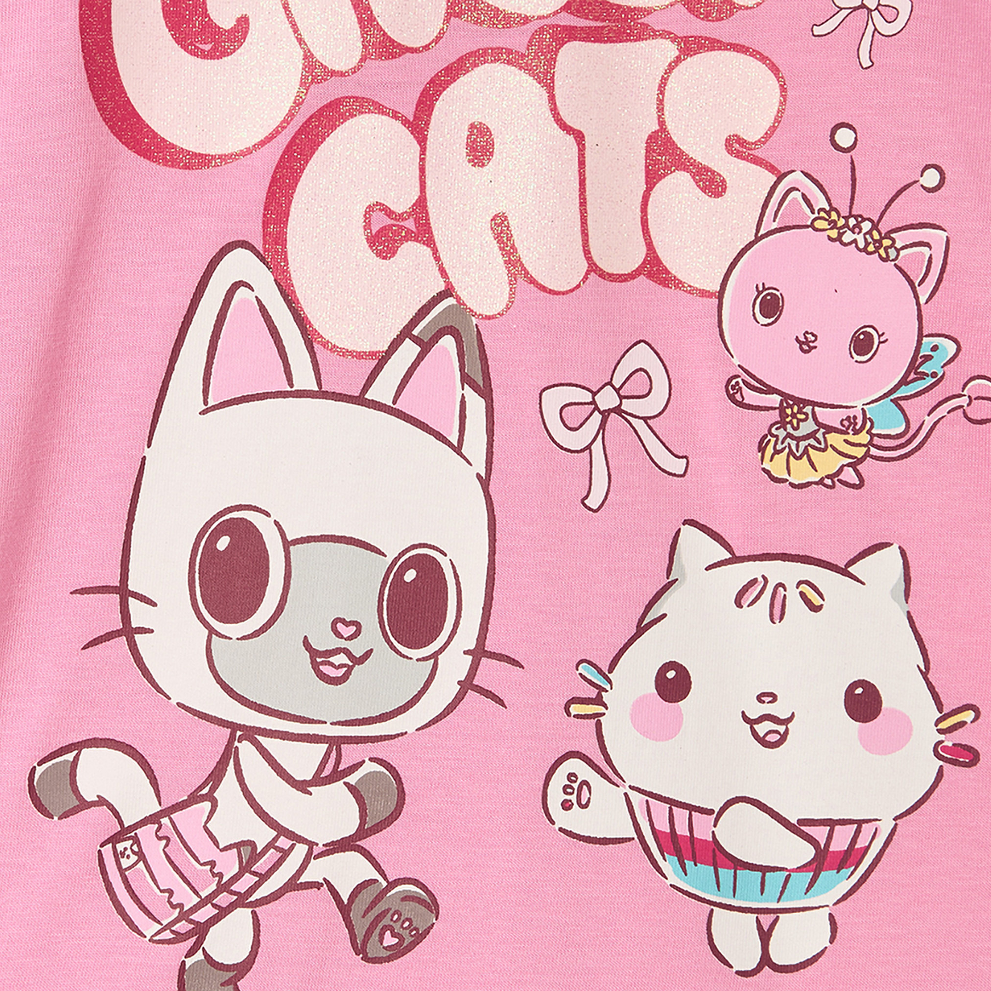 Crew Neck Long Sleeves T-shirt with Gabby's Dollhouse Print-girls-clothing-tshirts-image-6