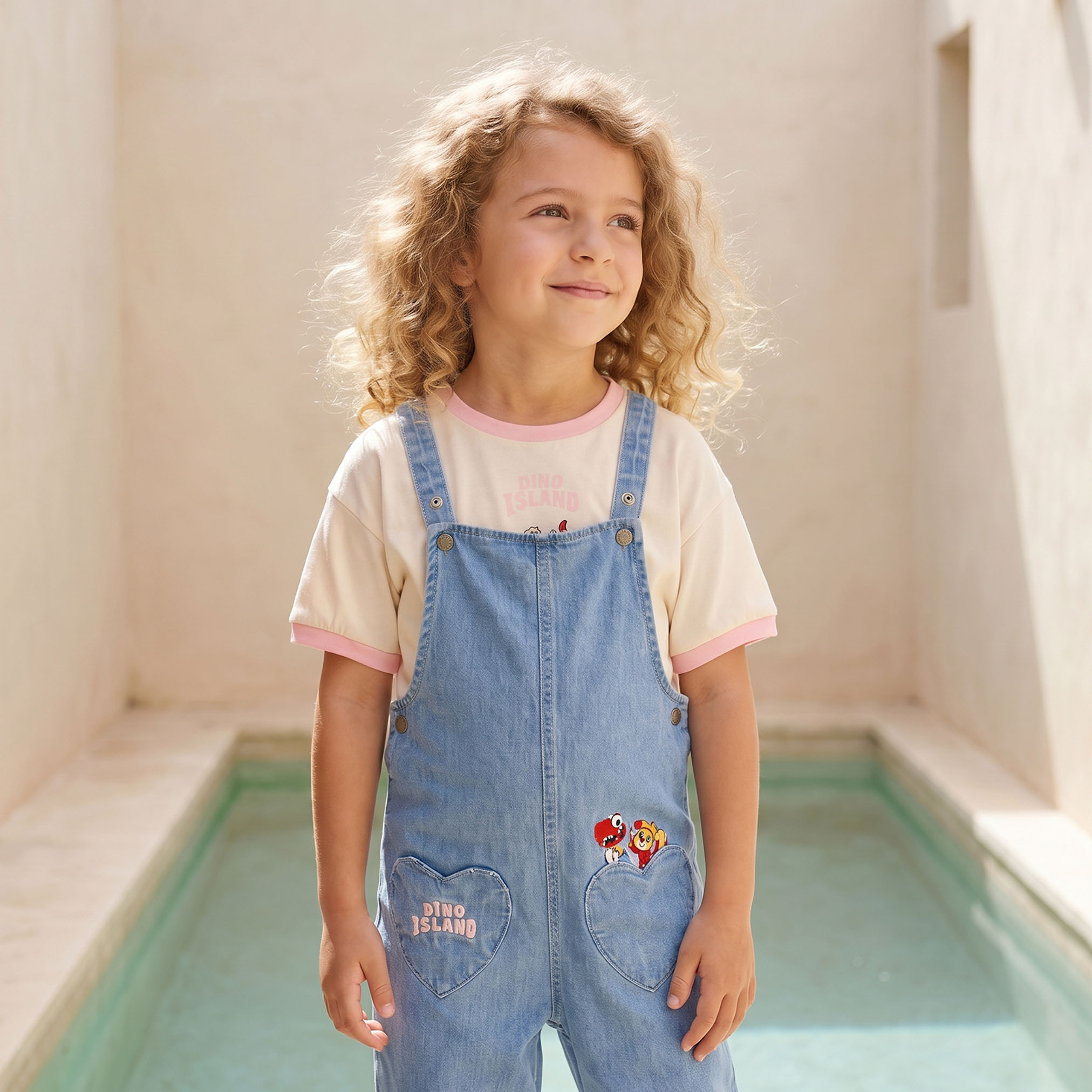 Crew Neck Short Sleeves T-shirt and Dungaree Set with Paw Patrol Print-baby-girls-clothing-setsandcoords-image-2
