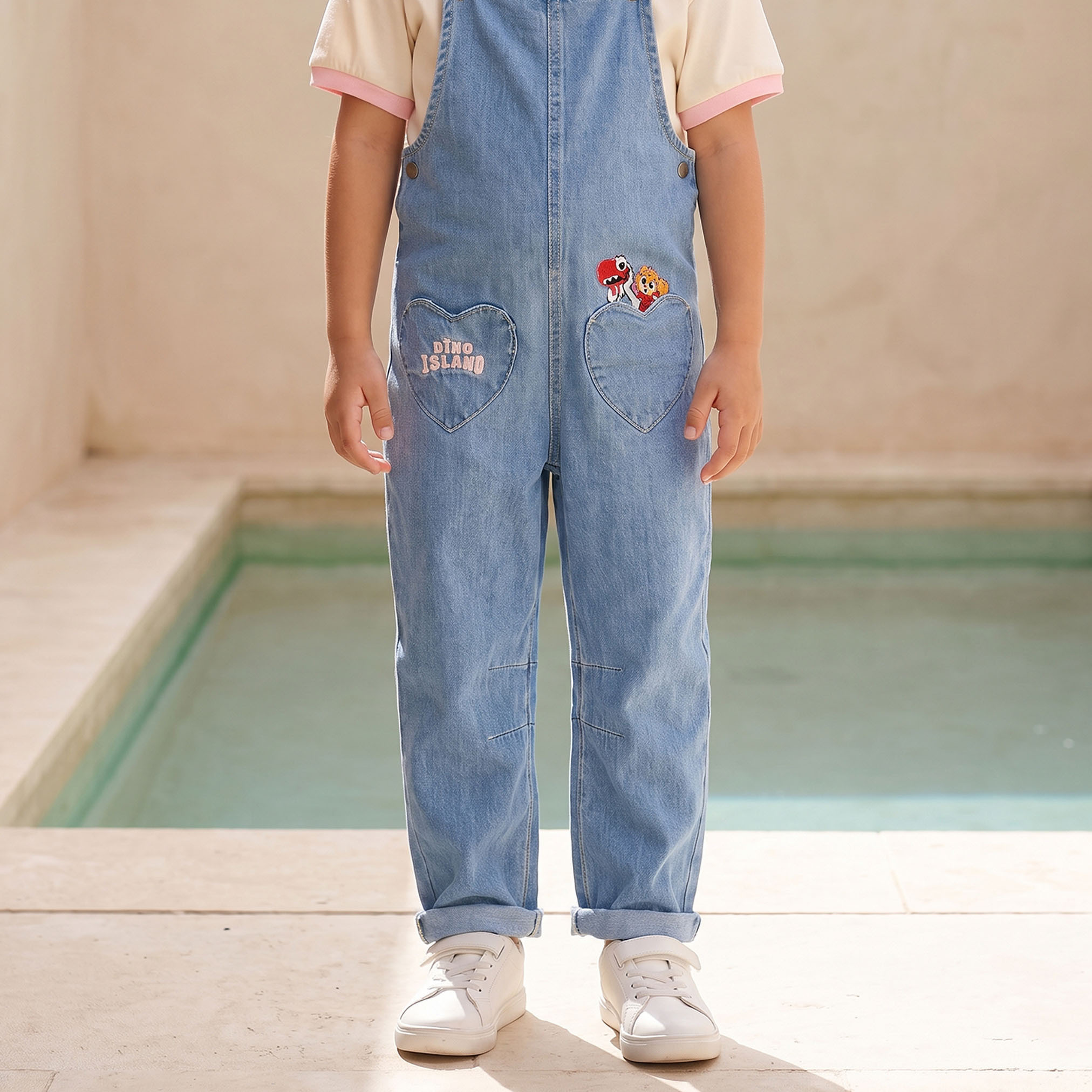 Crew Neck Short Sleeves T-shirt and Dungaree Set with Paw Patrol Print-baby-girls-clothing-setsandcoords-image-3